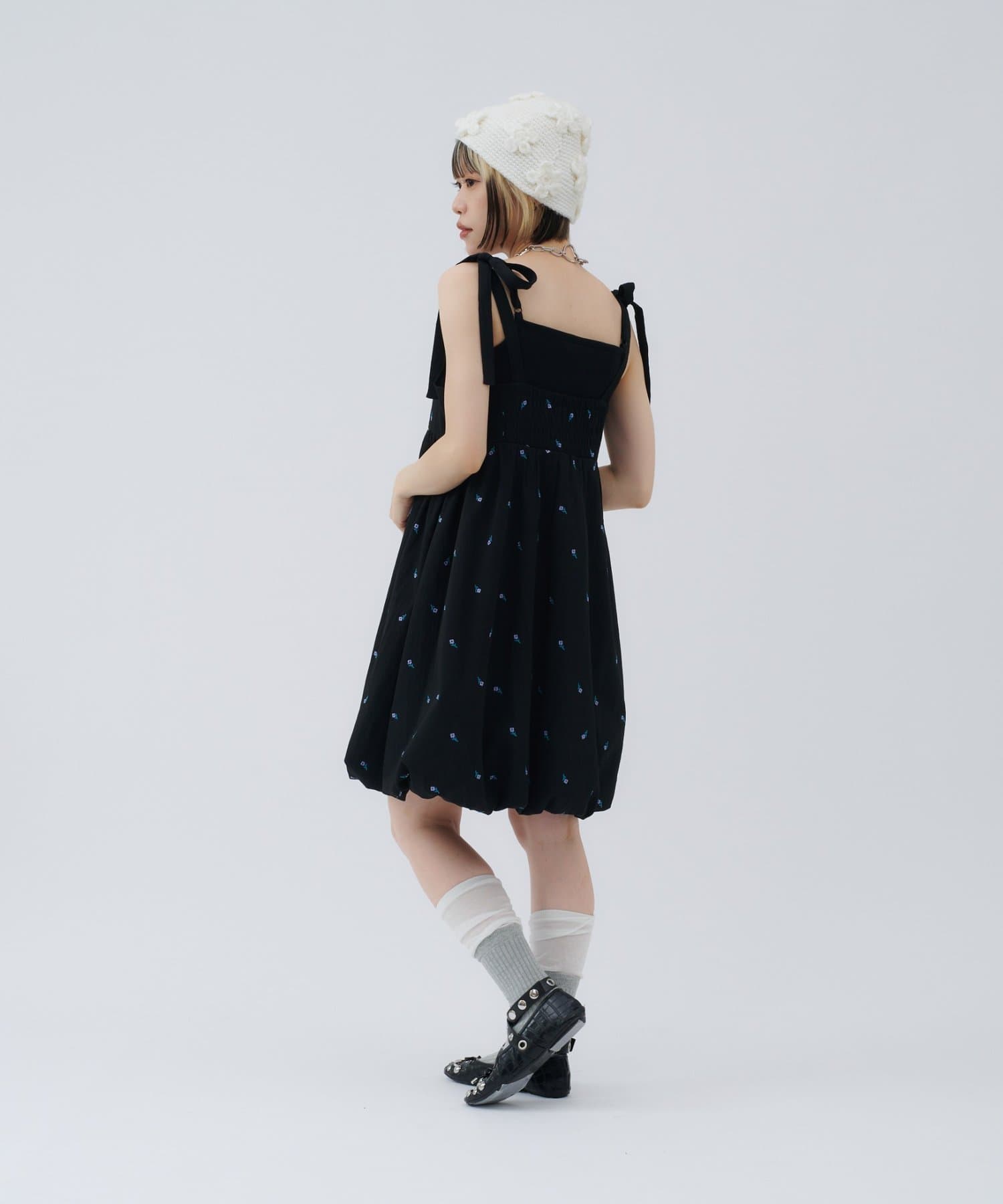 w closet(ダブルクローゼット) 【Your project Item♡】肩リボンバルーンキャミワンピース