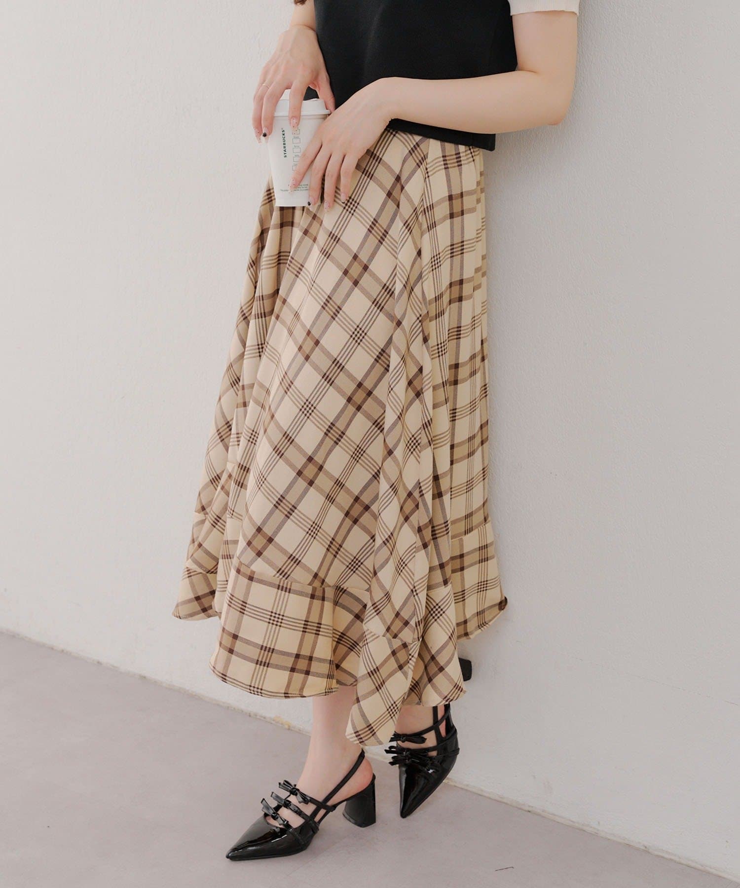 NICE CLAUP / OLIVE des OLIVE OUTLET(ナイスクラップ  / オリーブ デ オリーブ アウトレット) 2025AW【RMAF】イレヘムチェックスカート