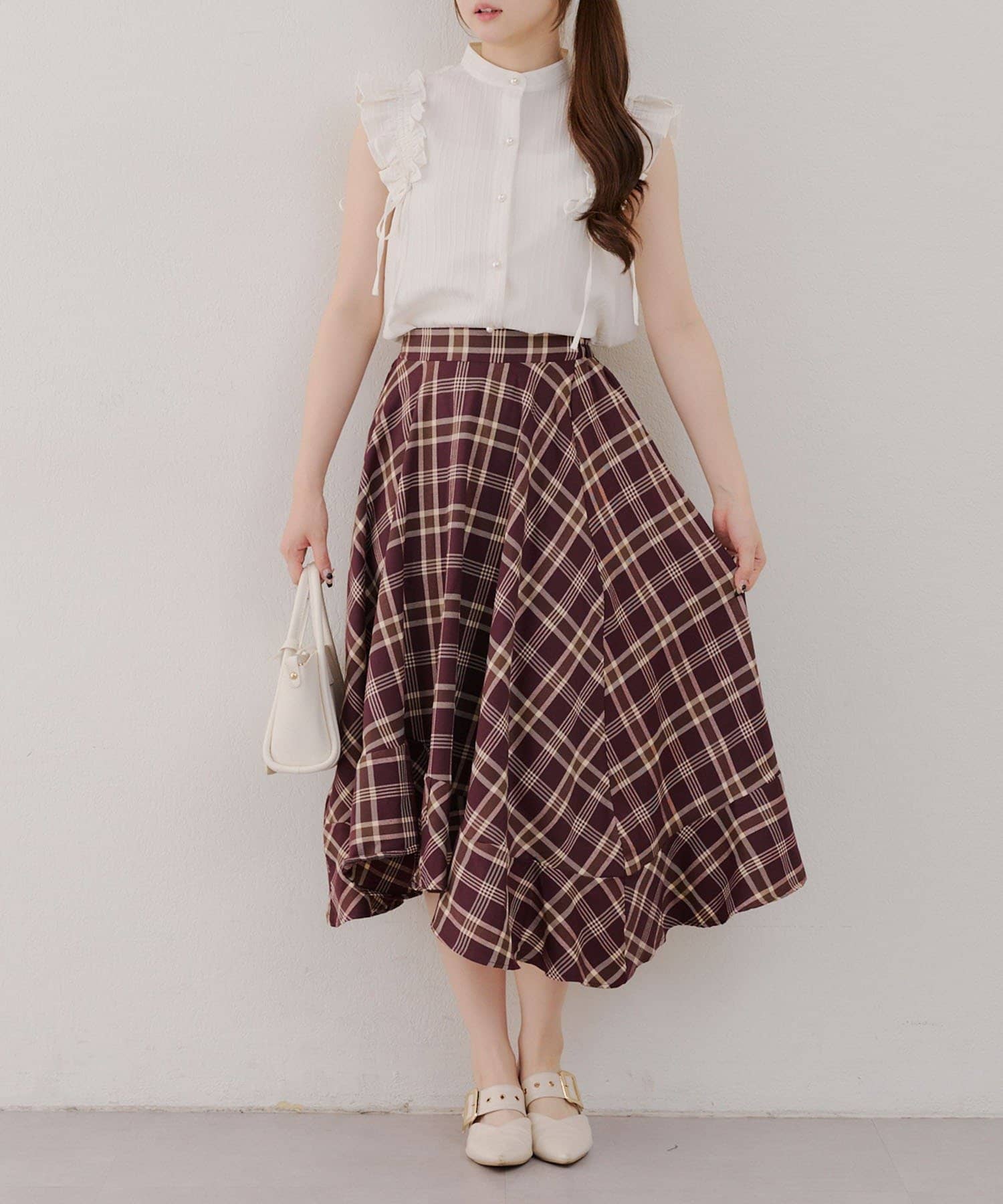NICE CLAUP / OLIVE des OLIVE OUTLET(ナイスクラップ  / オリーブ デ オリーブ アウトレット) 2025AW【RMAF】イレヘムチェックスカート