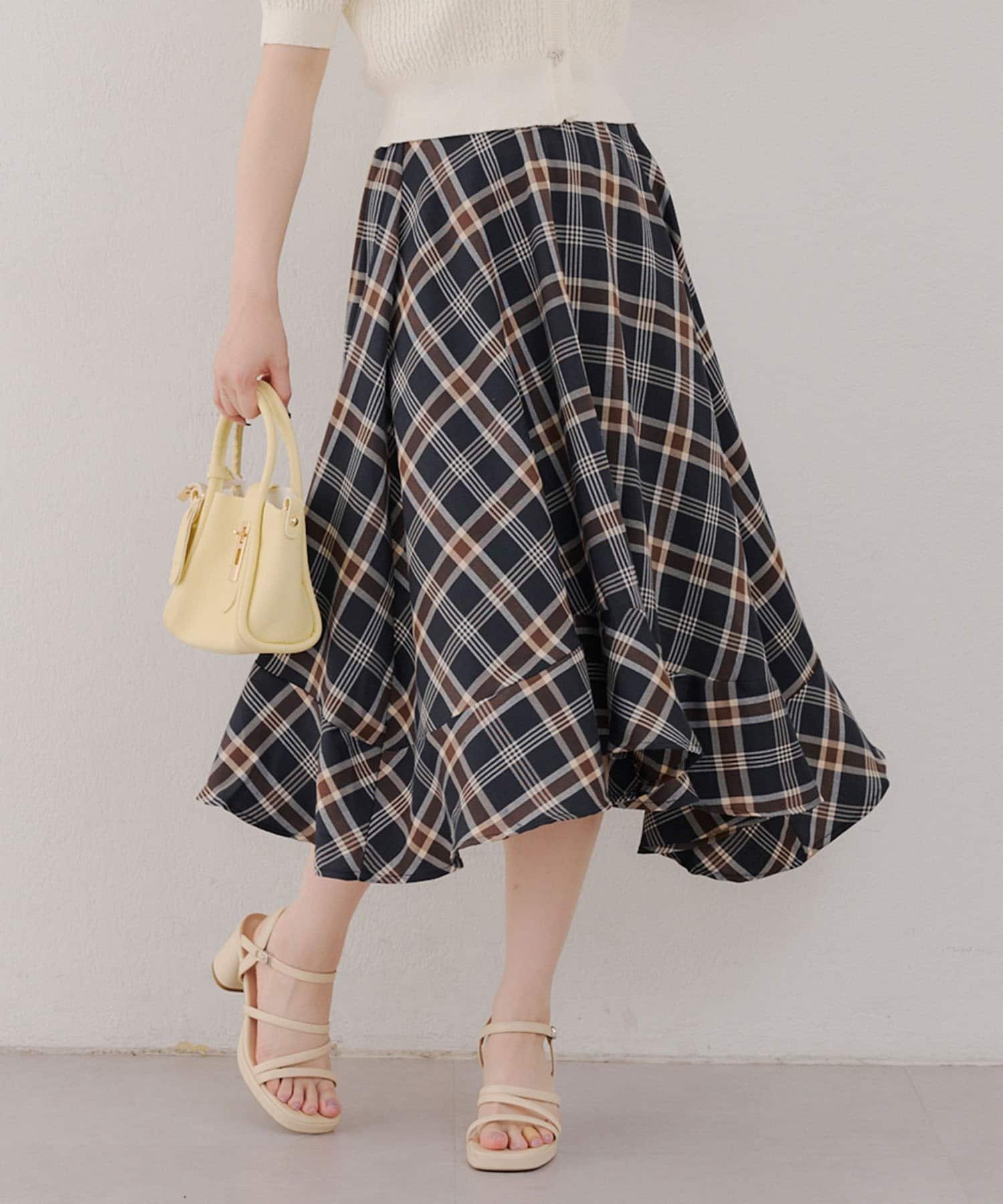NICE CLAUP / OLIVE des OLIVE OUTLET(ナイスクラップ  / オリーブ デ オリーブ アウトレット) 2025AW【RMAF】イレヘムチェックスカート