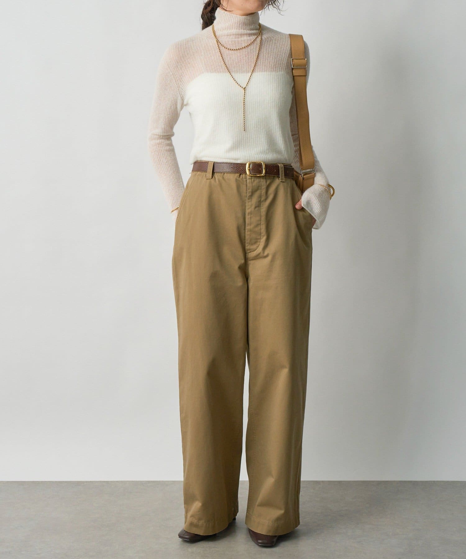 最終価格!!リヴドロワ【手洗い可】カシミヤリブニット シルク混の柔らかさ　グレー シルク混の柔らかさ】シルクカシミヤリブニット | RIVE DROITE
