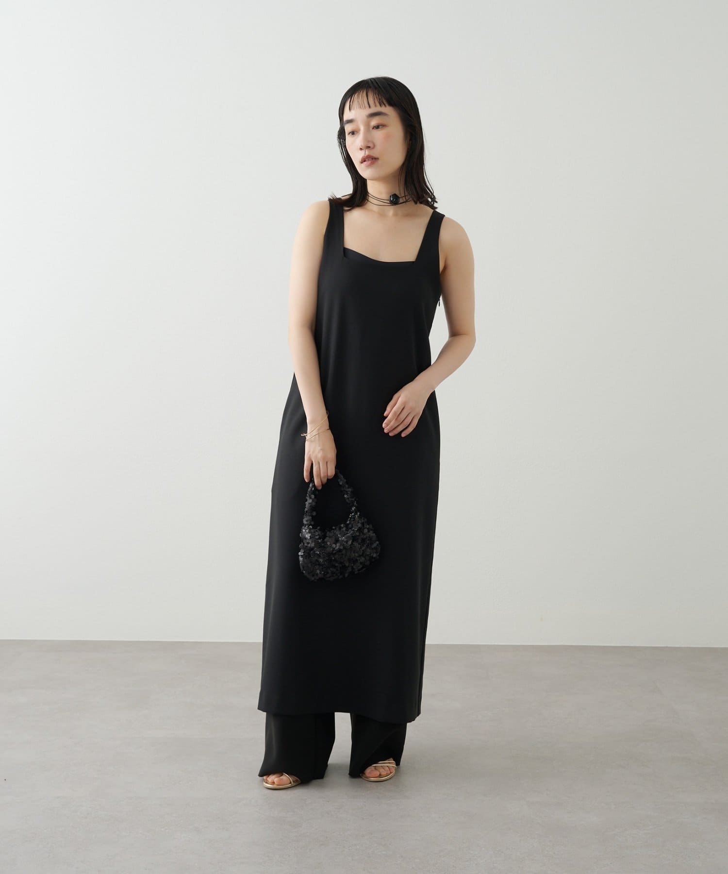 ⭐︎ 新品 Omekashi オメカシ フリンジレースノースリワンピース ブラック ⭐︎ 新品 Omekashi オメカシ フリンジレースノースリワンピース