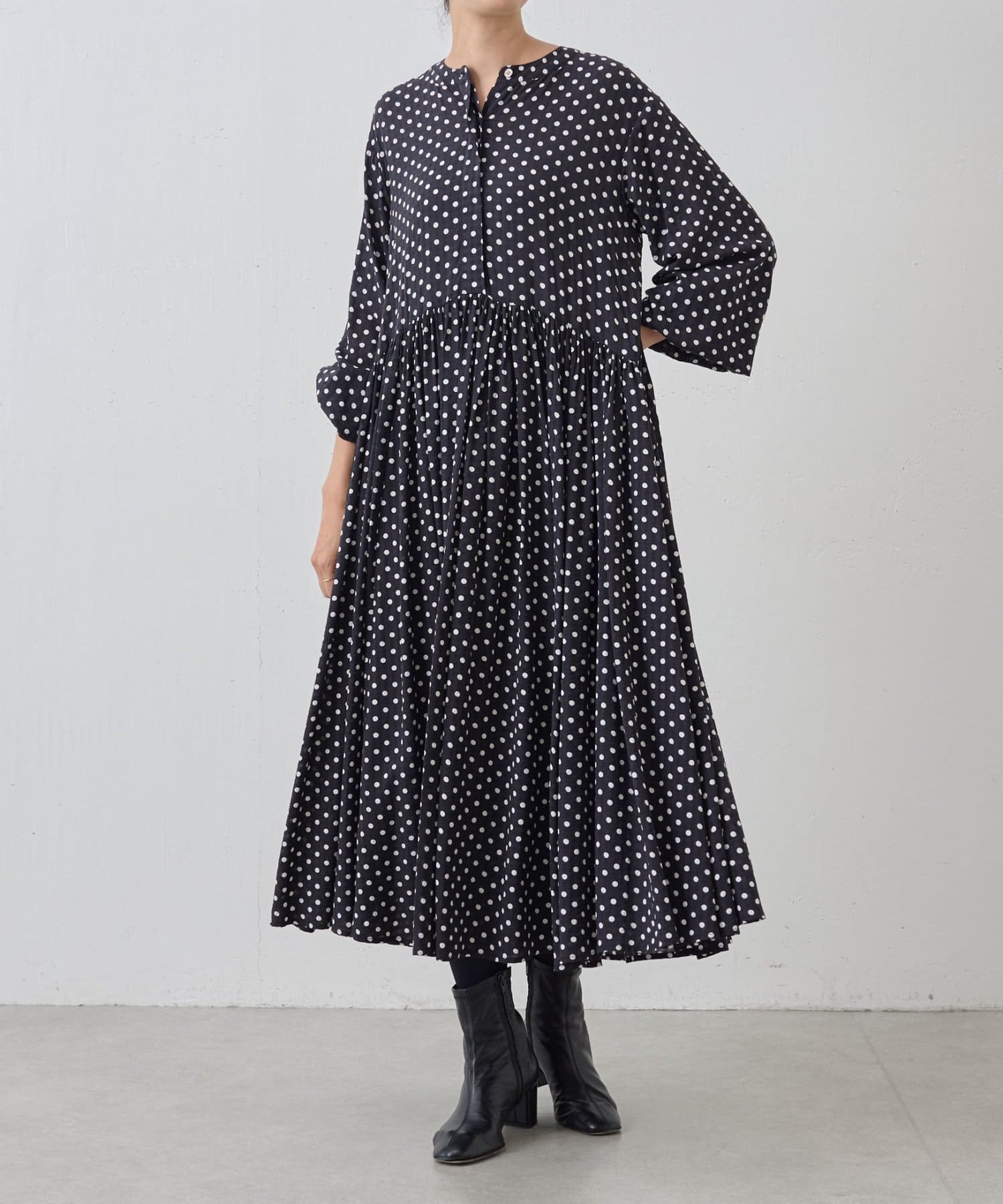✨極美品✨】BEARDSLEY ビアズリー◎ドットギャザーワンピース