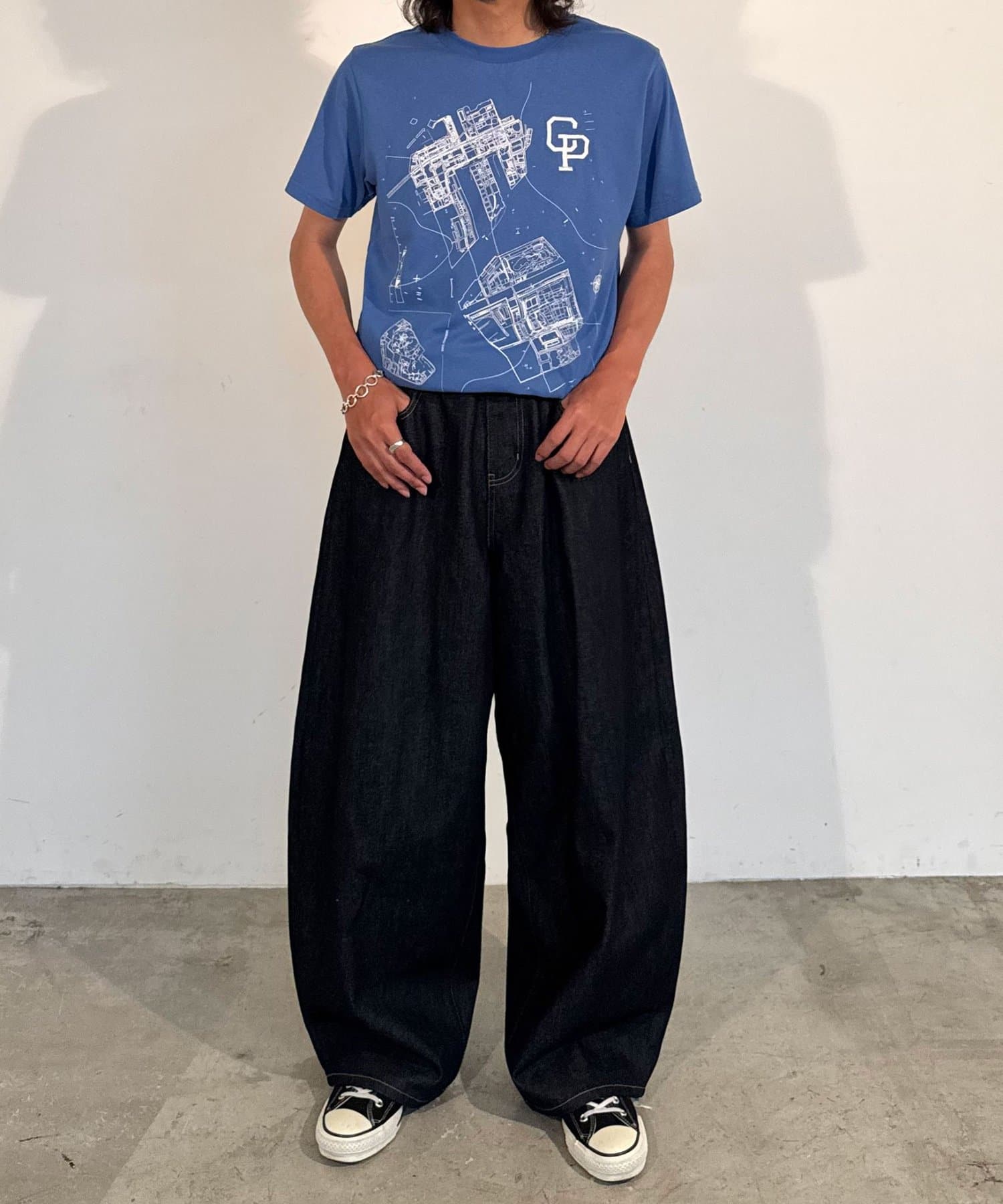 CIAOPANIC(チャオパニック) Geo Code graphic T-shirt