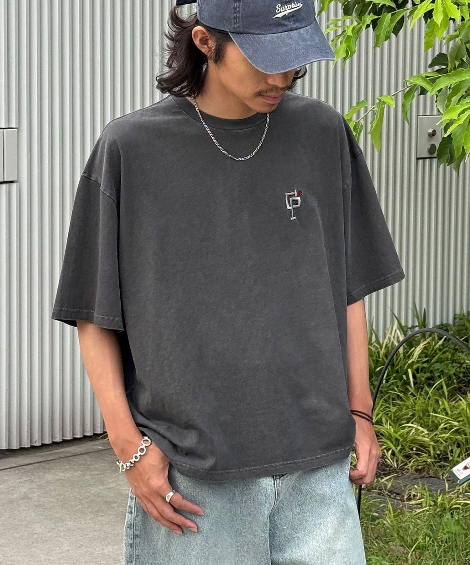 CIAOPANIC(チャオパニック) ボーダーアソート オーバーダイピグメントTシャツ