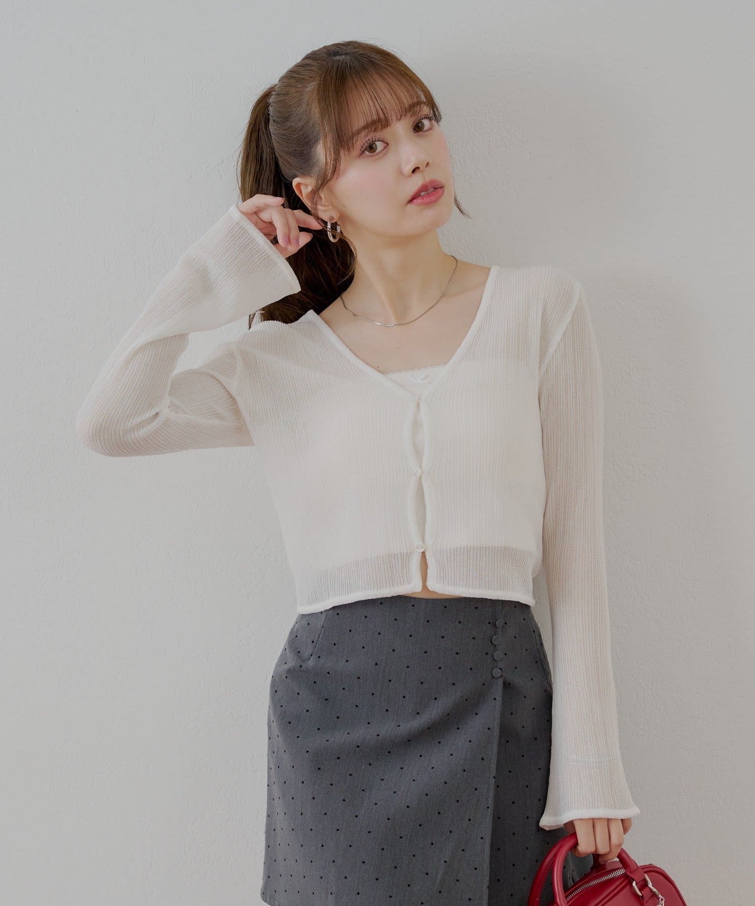 mideal ドロストシアーカーディガン