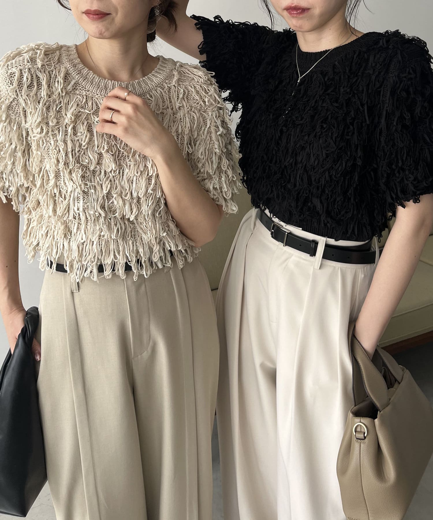 CAPRICIEUX LE'MAGE】ループフリンジ半袖プルオーバー | OUTLET