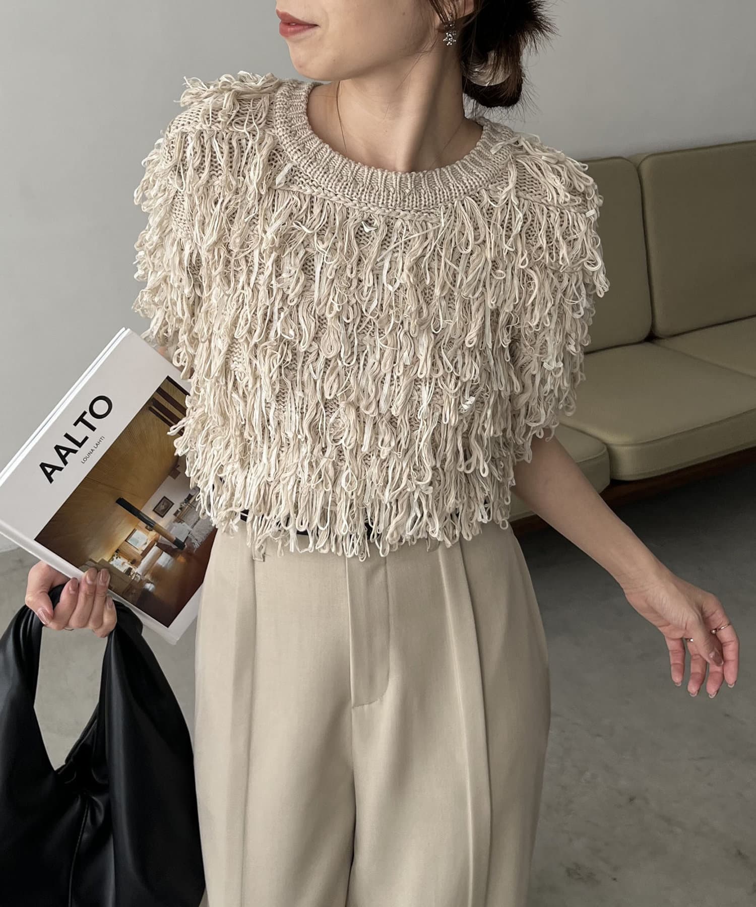 CAPRICIEUX LEMAGE ボンディングカシュクールプルオーバー ボンディングカシュクールプルオーバー | CAPRICIEUX LE'MAGE