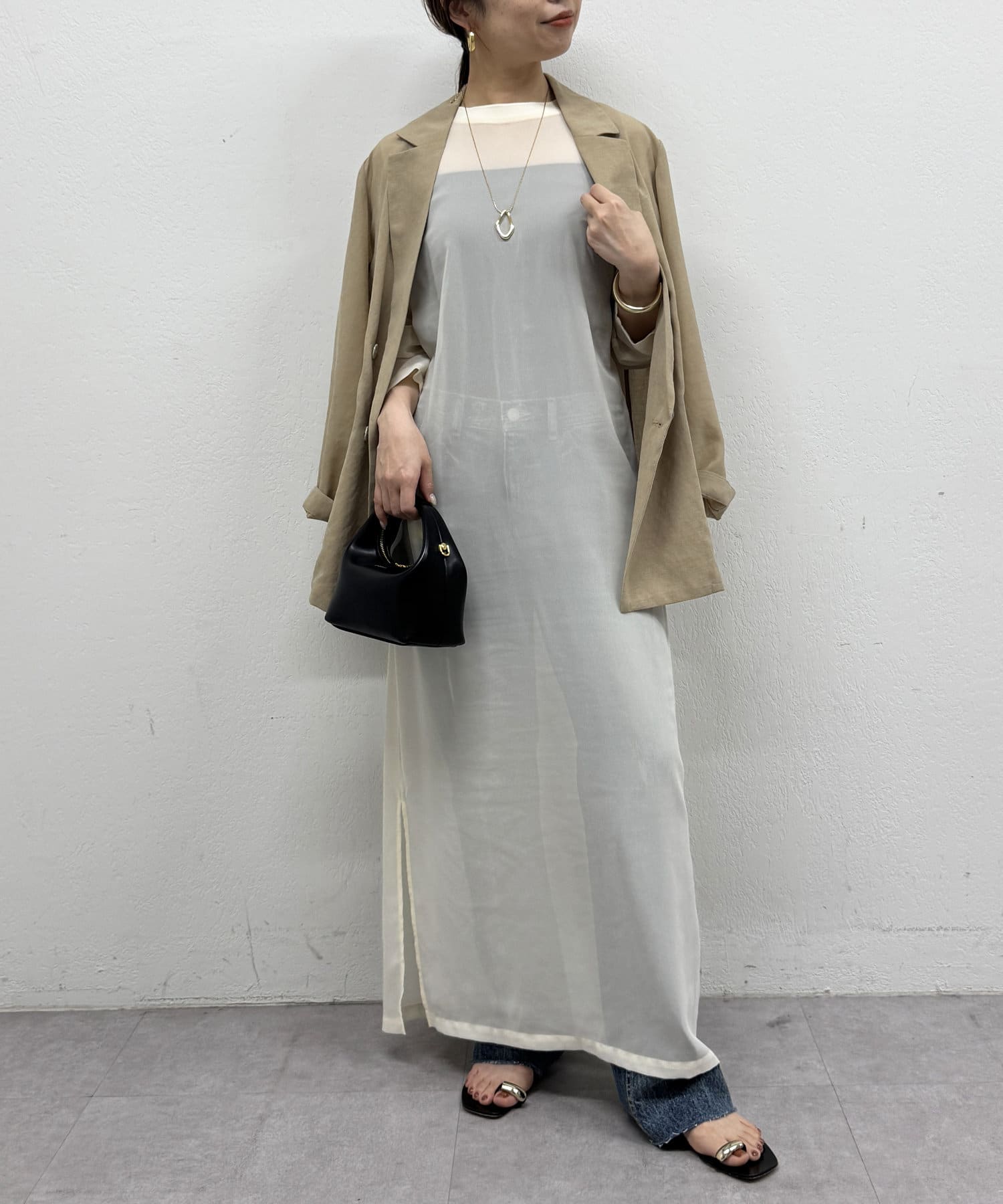 OUTLET(アウトレット) 【Loungedress】シフォンワンピース
