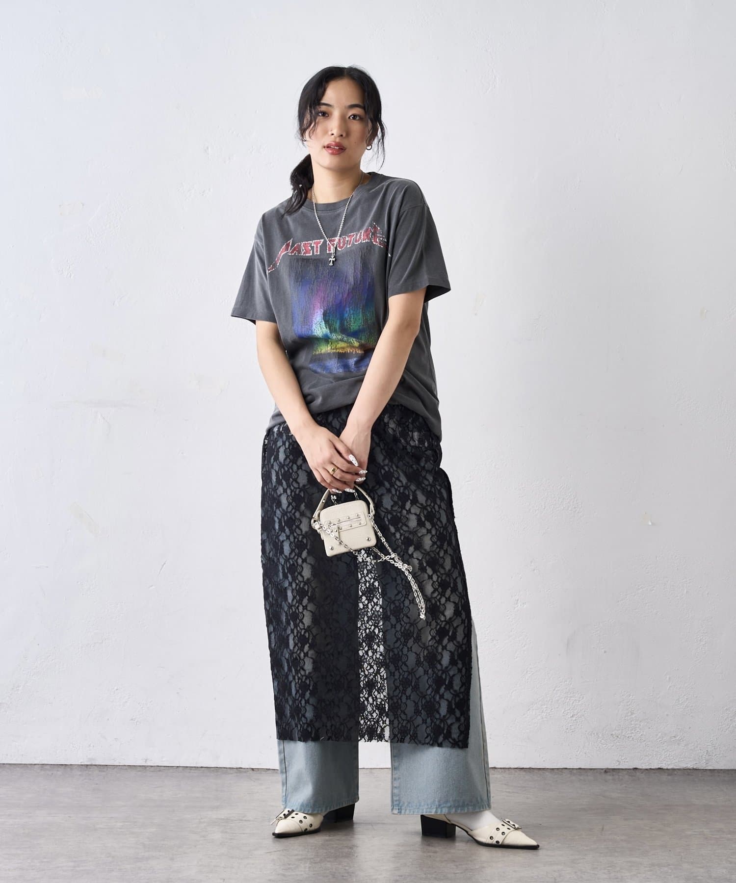 OUTLET(アウトレット) 【WHO'S WHO gallery】レイヤードレーススカート