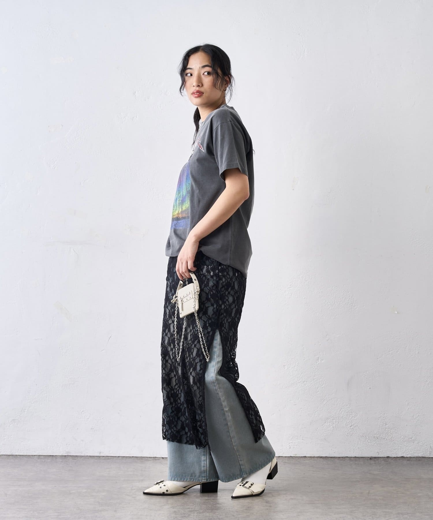 OUTLET(アウトレット) 【WHO'S WHO gallery】レイヤードレーススカート