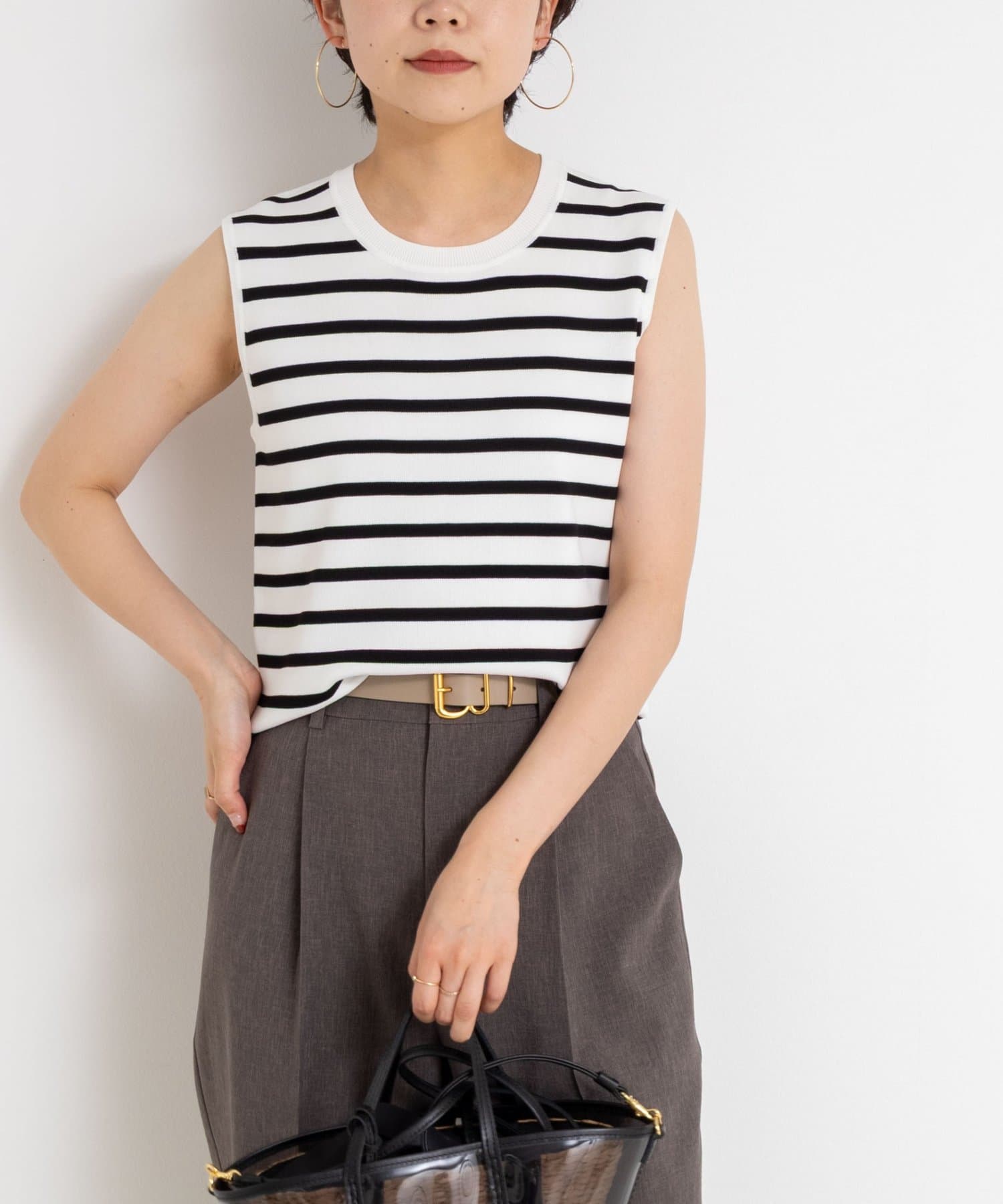 ◇25SS◇NOLLEY'S sophi◆Point・大好評シリーズ「マルチファンクション」素材のノースリーブプルオーバー・接触冷感/UVカット/W＆W性（Wash＆Wear：洗ってそのまま