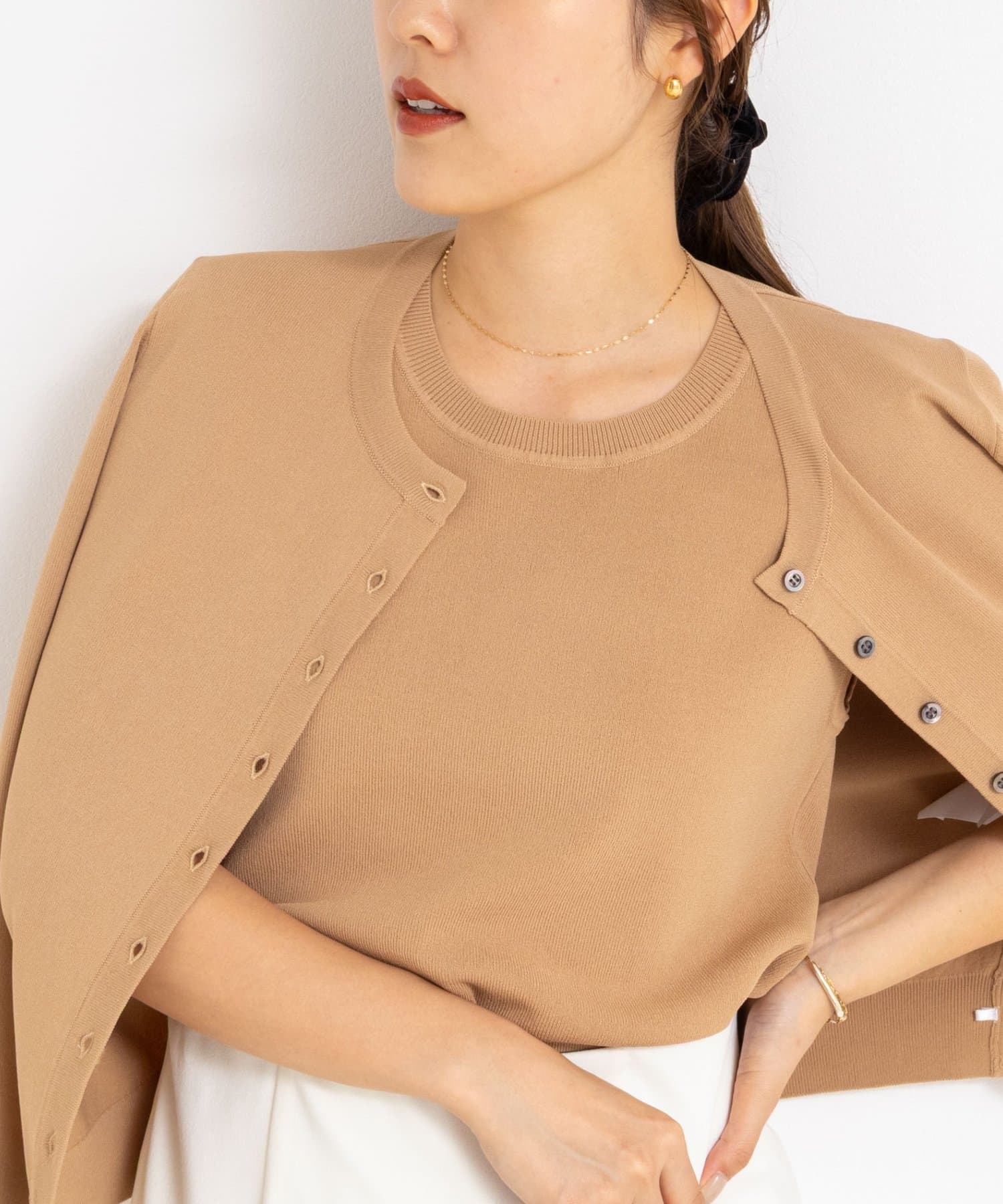 ◇25SS◇NOLLEY'S sophi◆Point・大好評シリーズ「マルチファンクション」素材のノースリーブプルオーバー・接触冷感/UVカット/W＆W性（Wash＆Wear：洗ってそのまま