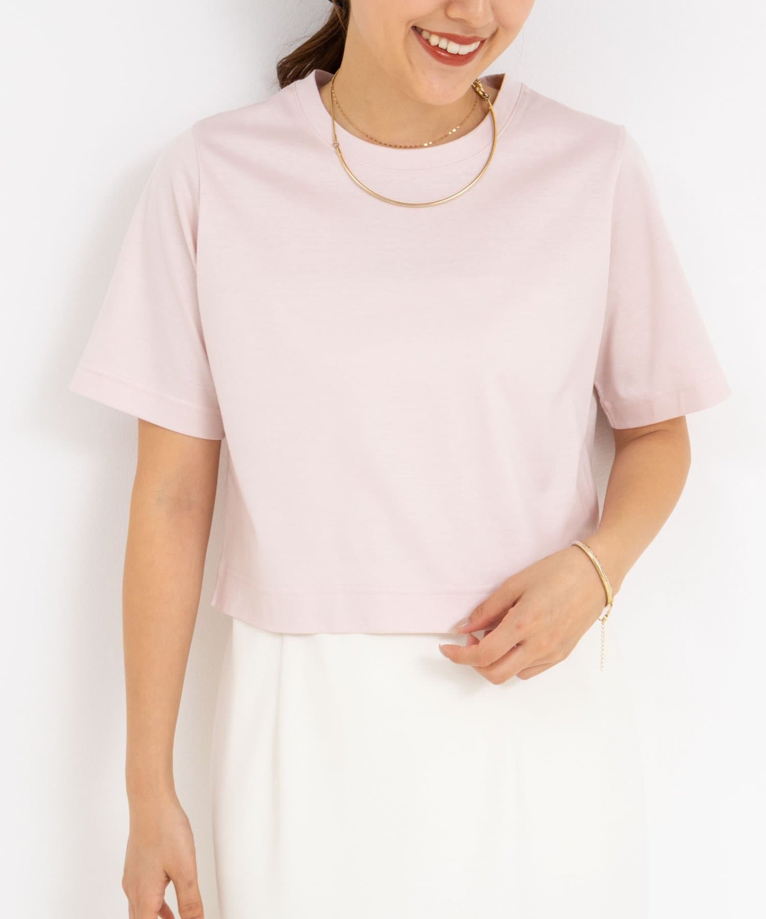 NOLLEY'S(ノーリーズ) 汗染み軽減スムースショート丈Tシャツ