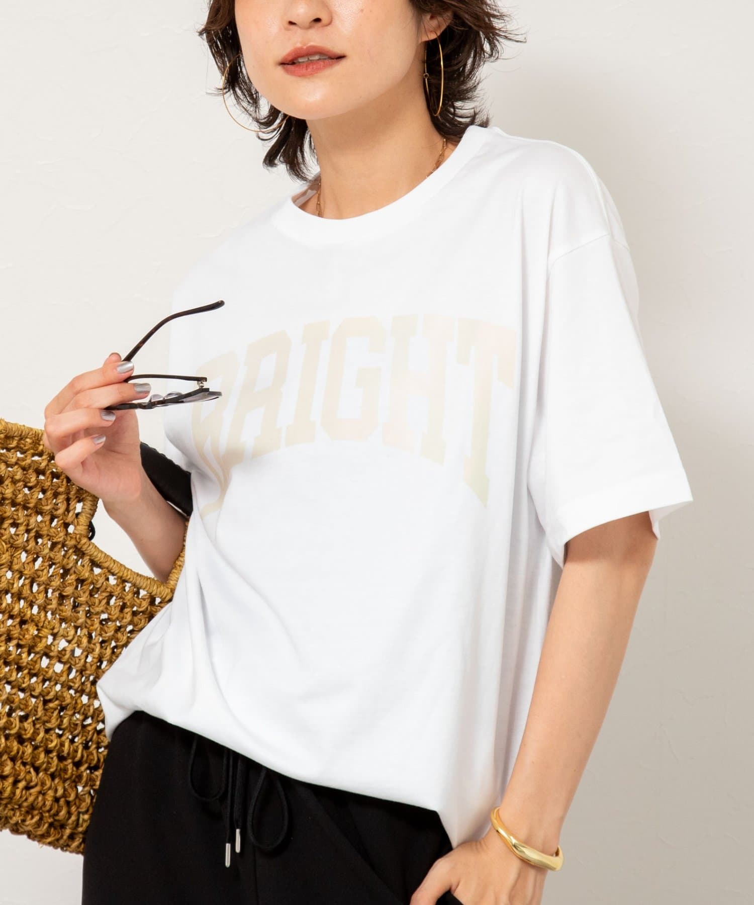NOLLEY'S(ノーリーズ) リフレクションプリントTシャツ