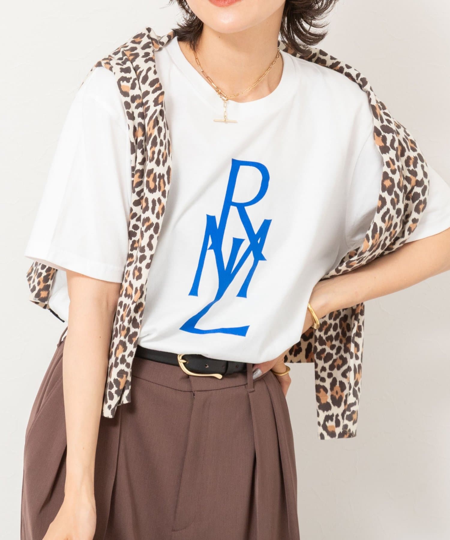 NOLLEY'S(ノーリーズ) RML フロッキープリントTシャツ