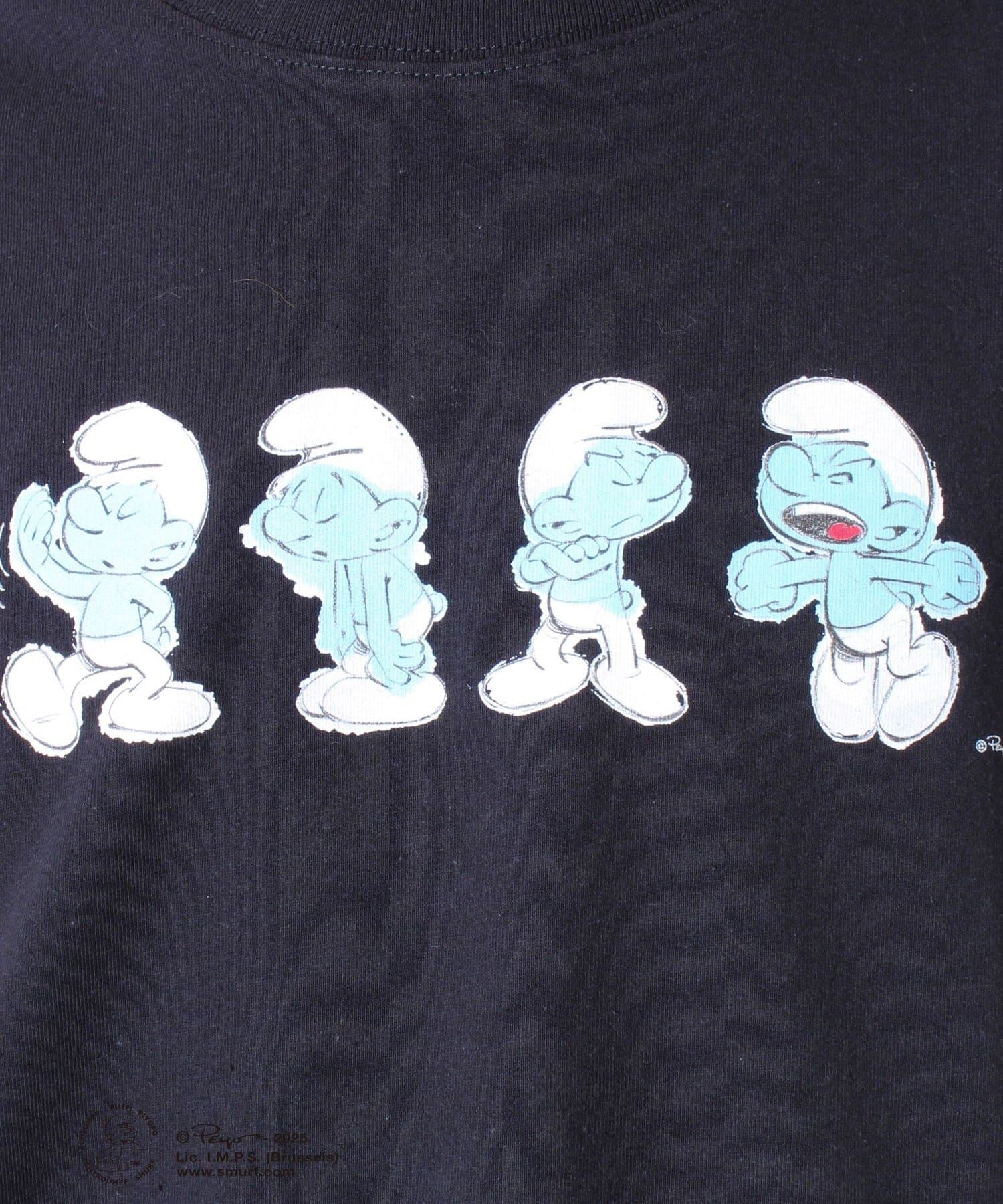 FREDY & GLOSTER(フレディ アンド グロスター) 表情連続プリント スマーフ フロントTシャツ➁