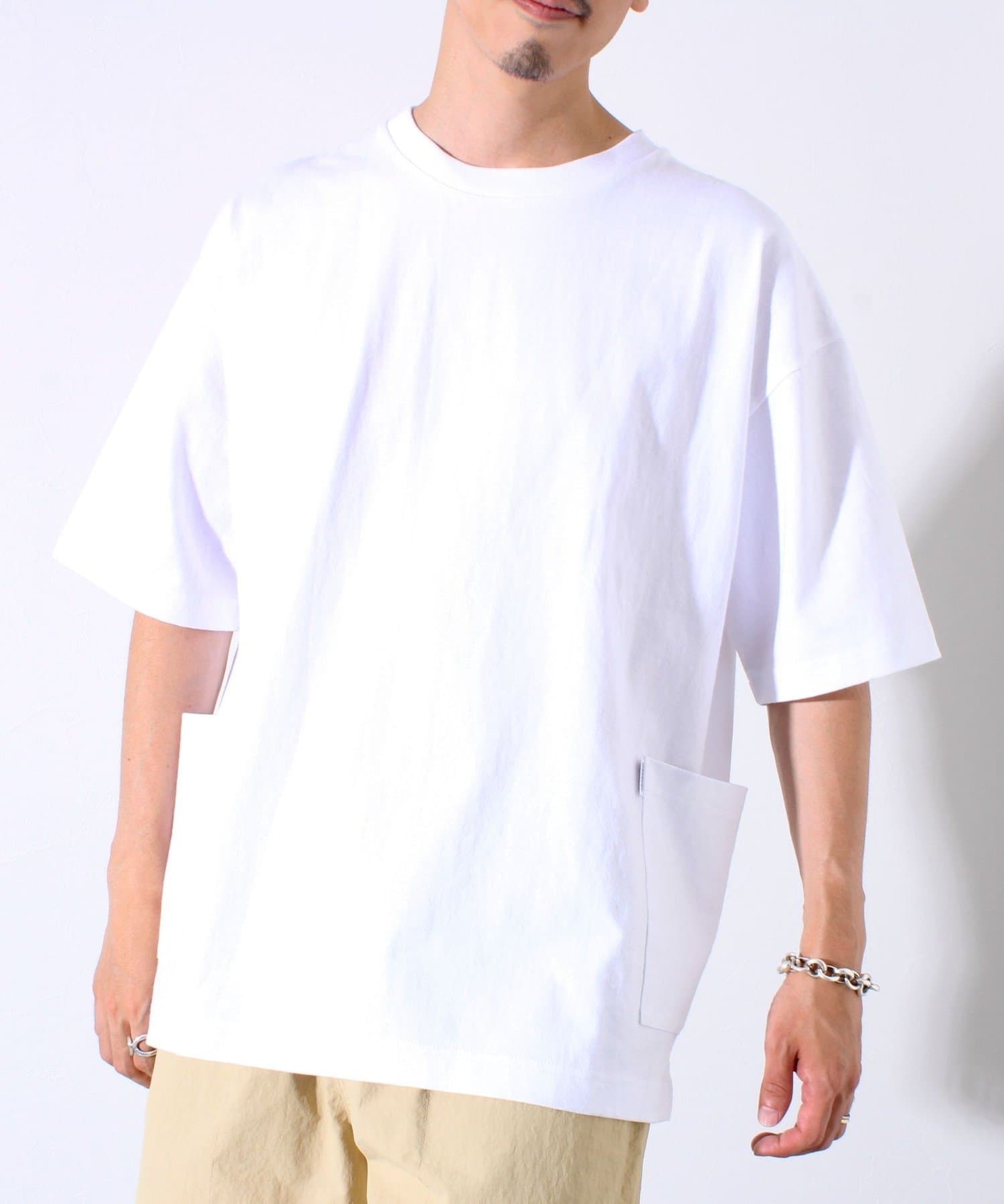 FREDY & GLOSTER(フレディ アンド グロスター) 【GLOSTER】バックステッチ サイドポケットTシャツ ビックシルエット
