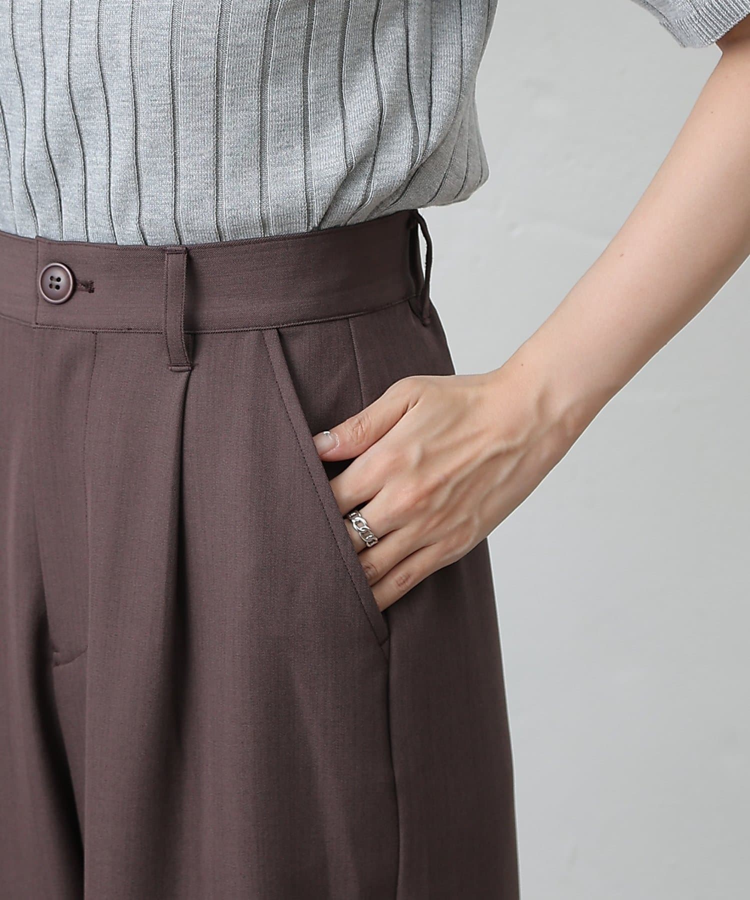 COLONY 2139(コロニー トゥーワンスリーナイン) 【低身長サイズあり/新色追加】ワンタックワイドスラックス