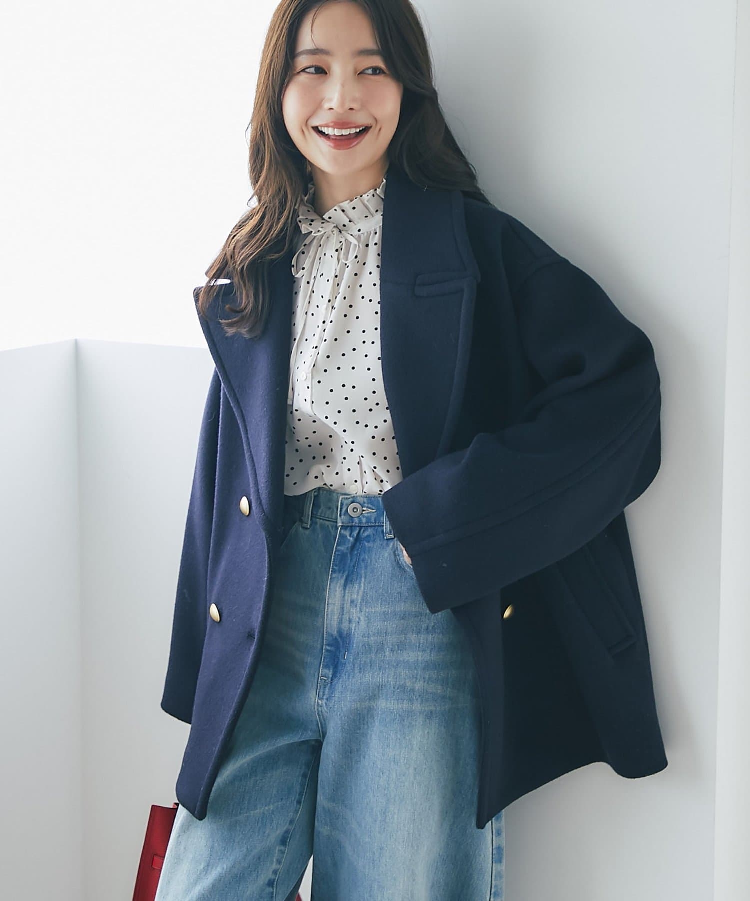 La boutique BonBon(ラブティックボンボン) 【復刻・軽くて毎日着たい】ロイヤルビーバーメタル釦Pコート
