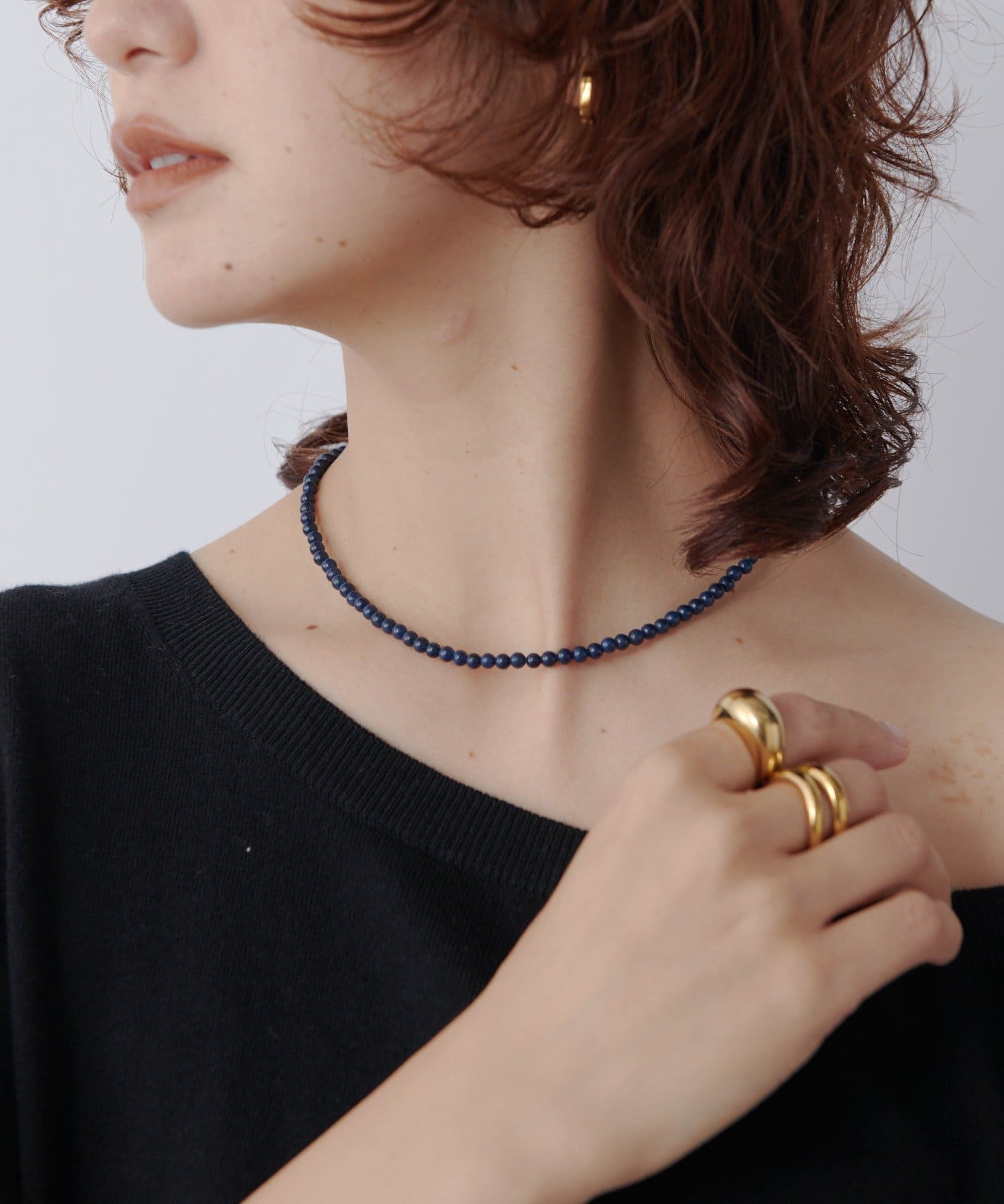 RIVE DROITE(リヴドロワ) 予約【MONN.:.(モン)】NAVYショートネックレス