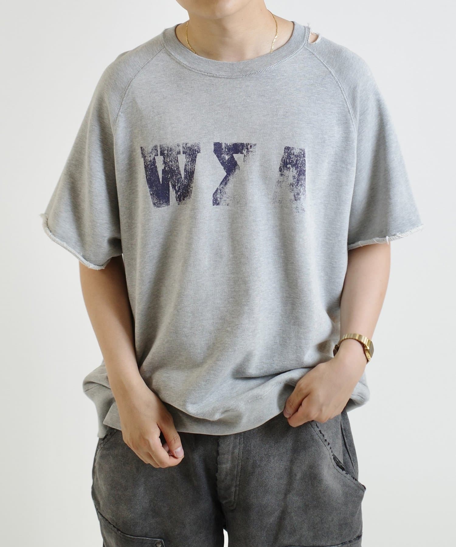 WHO’S WHO gallery(フーズフーギャラリー) 【From Vintage】 WRONGダメージ半袖スウェット  / 2サイズ