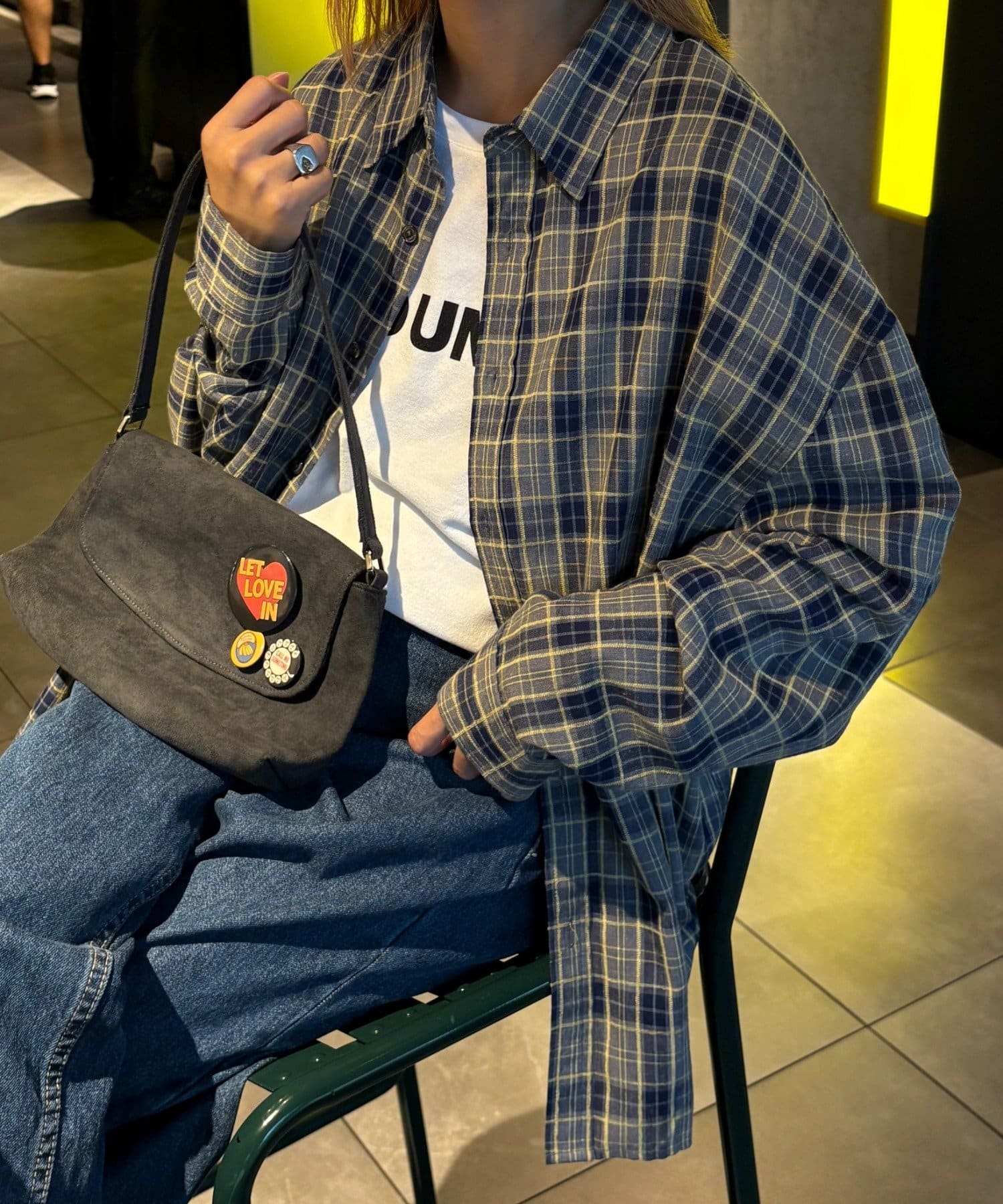 CIAOPANIC TYPY(チャオパニックティピー) 【UNISEX】モール混長袖チェックシャツ