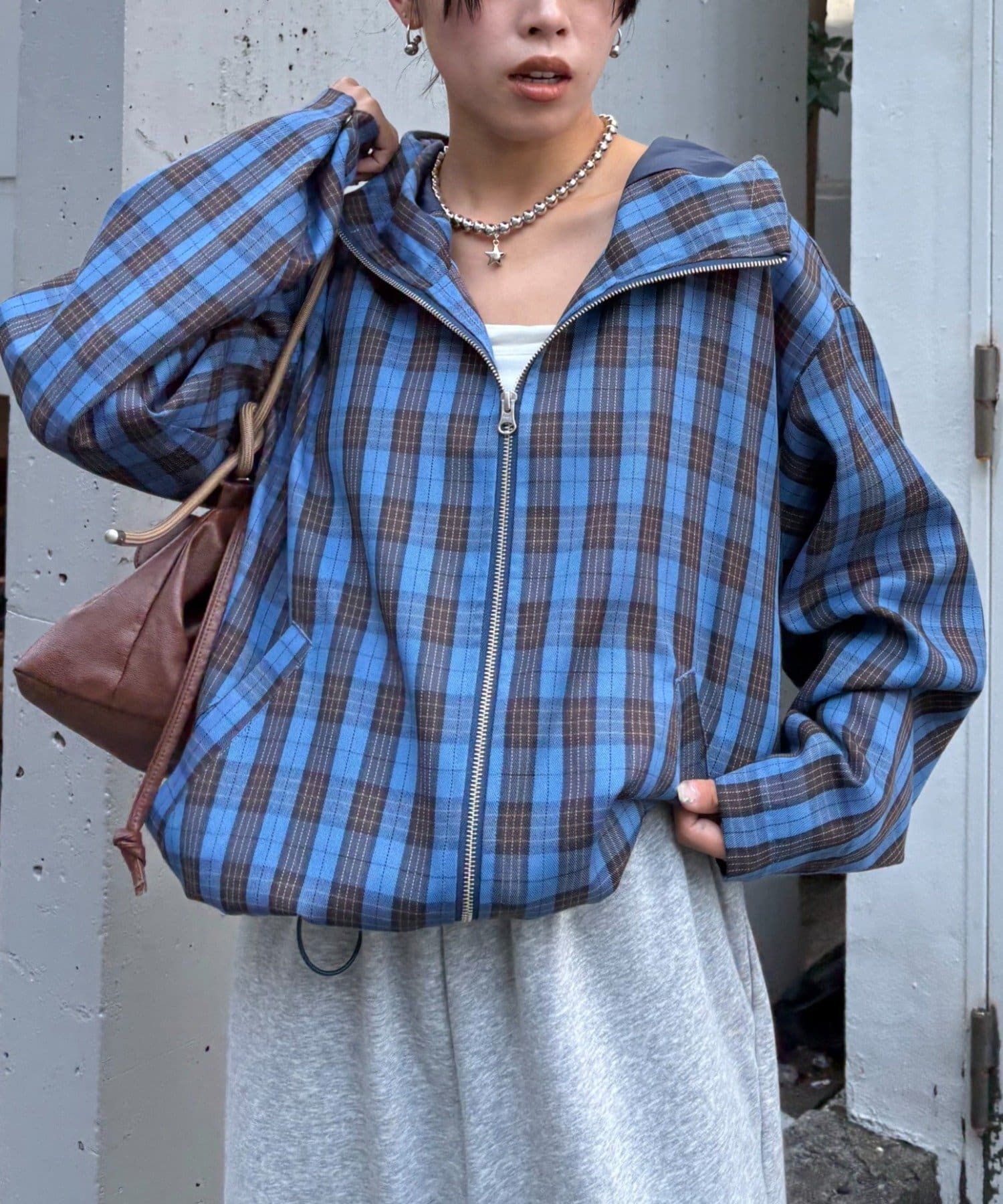CIAOPANIC TYPY チェック柄 ダウンジャケット Lサイズ UNISEX】チェックフルジップシャツジャケット | CIAOPANIC TYPY