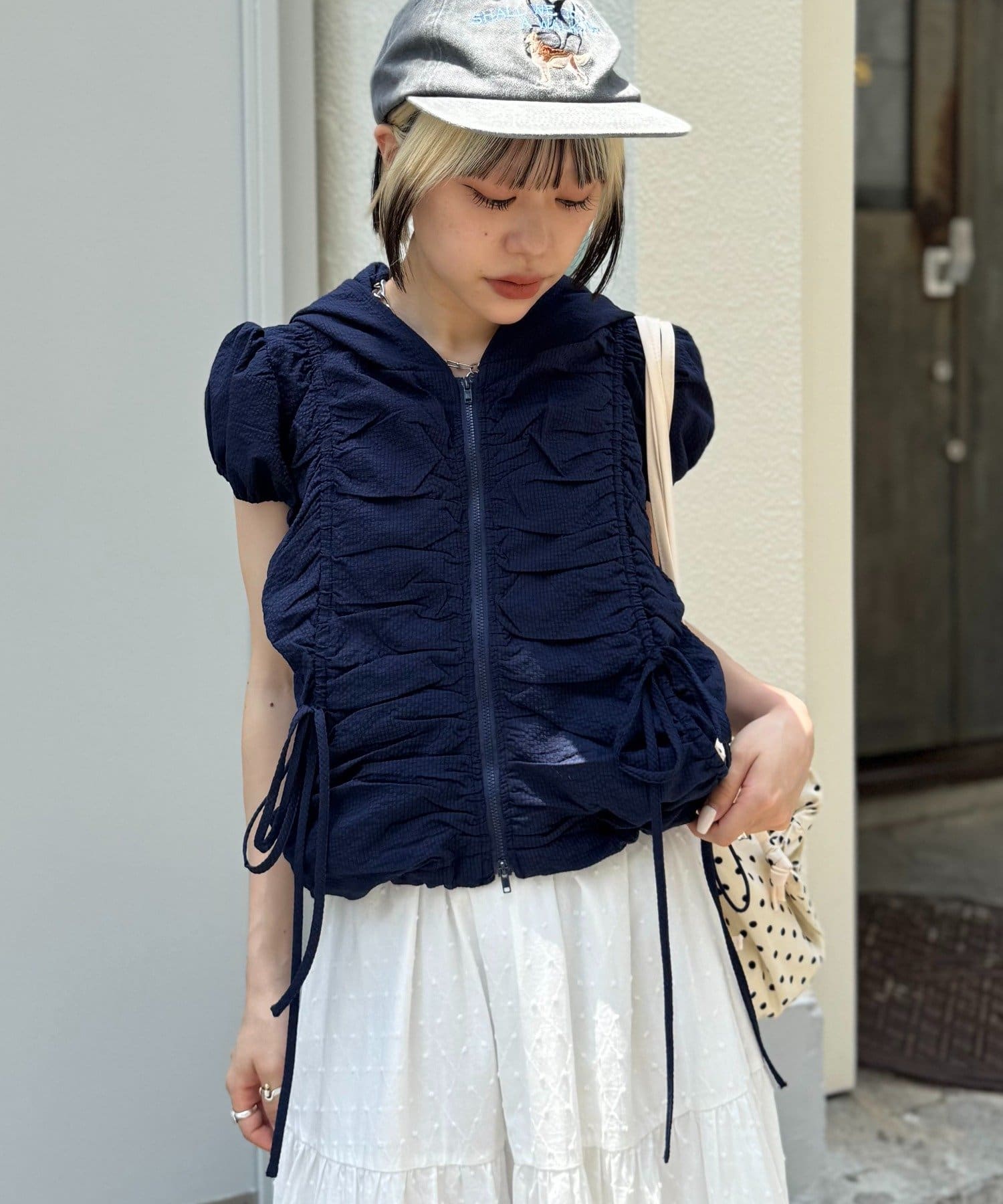 w closet(ダブルクローゼット) フーディーZIPブルゾン