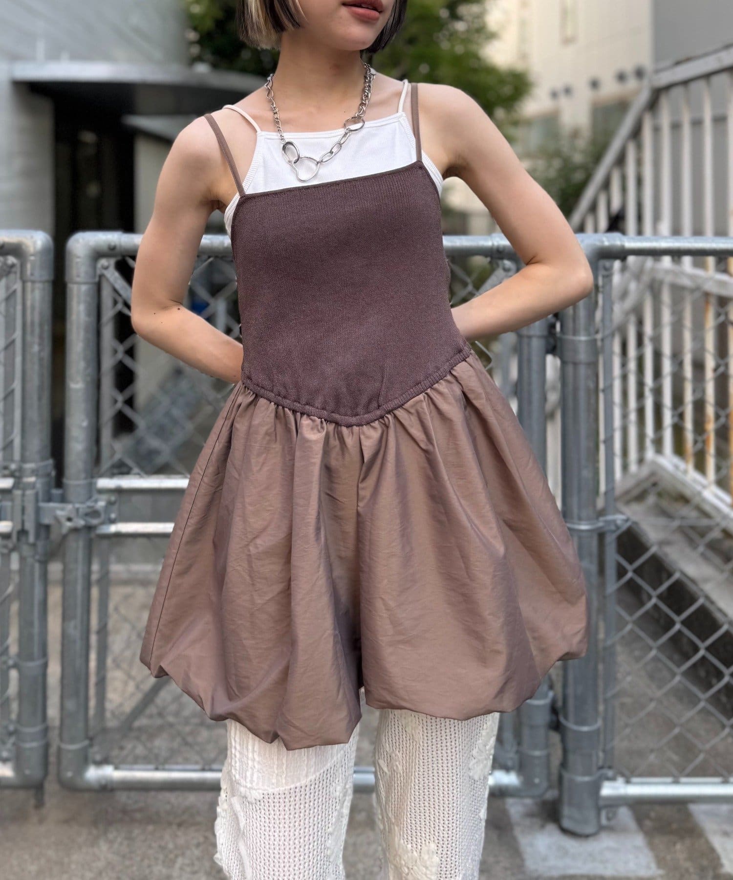 w closet(ダブルクローゼット) バルーンベアキャミ