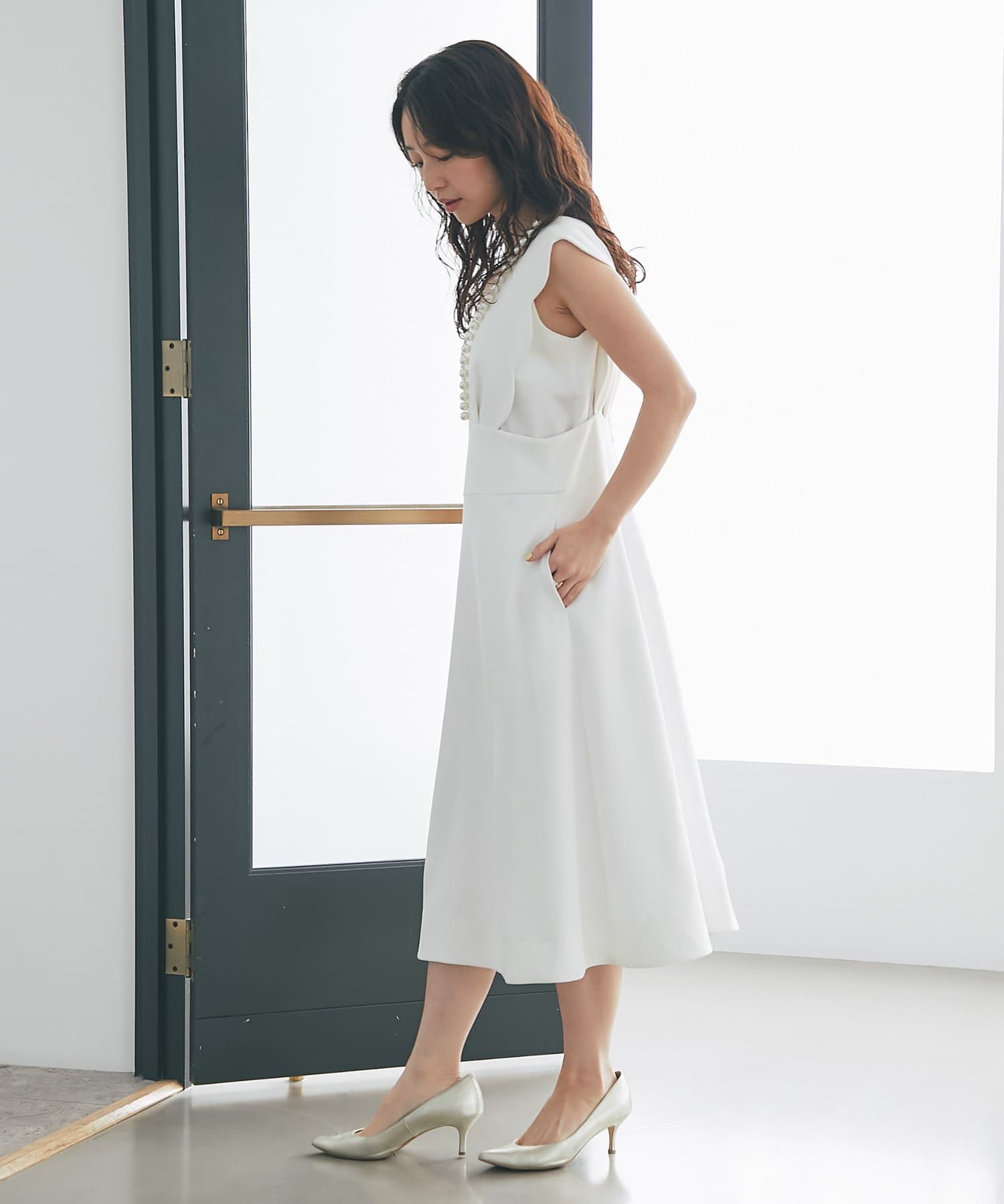 tocca♡膝丈フレアワンピース　パール付き 楽天市場】TOCCA（ワンピース｜レディースファッション）の通販