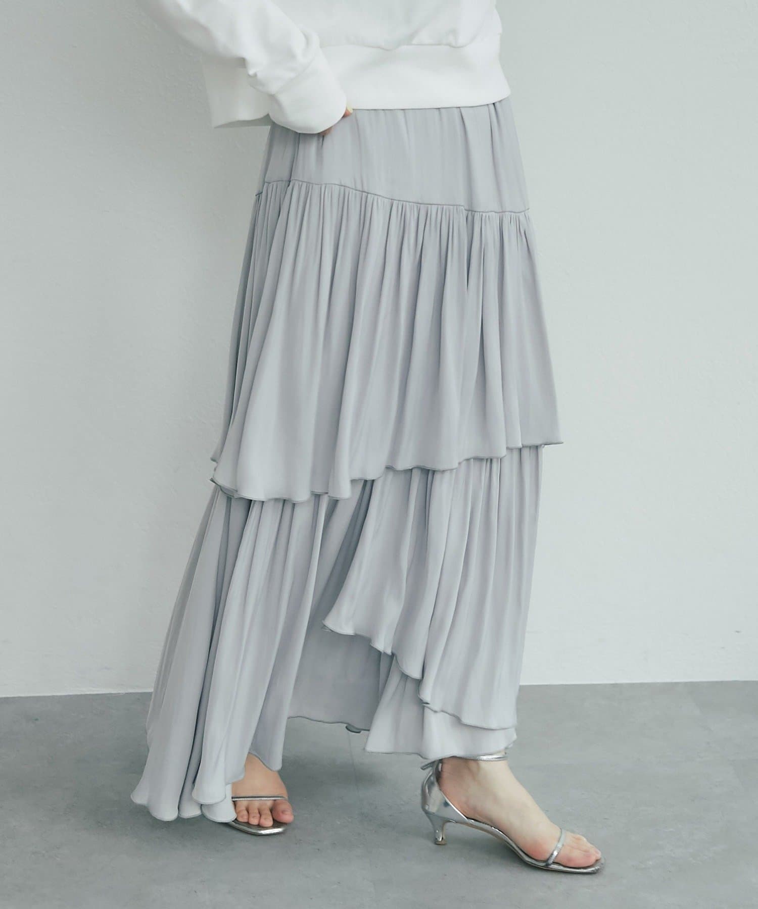 La boutique BonBon(ラブティックボンボン) 【新色追加！miki監修・3サイズあり】イレヘムティアードスカート