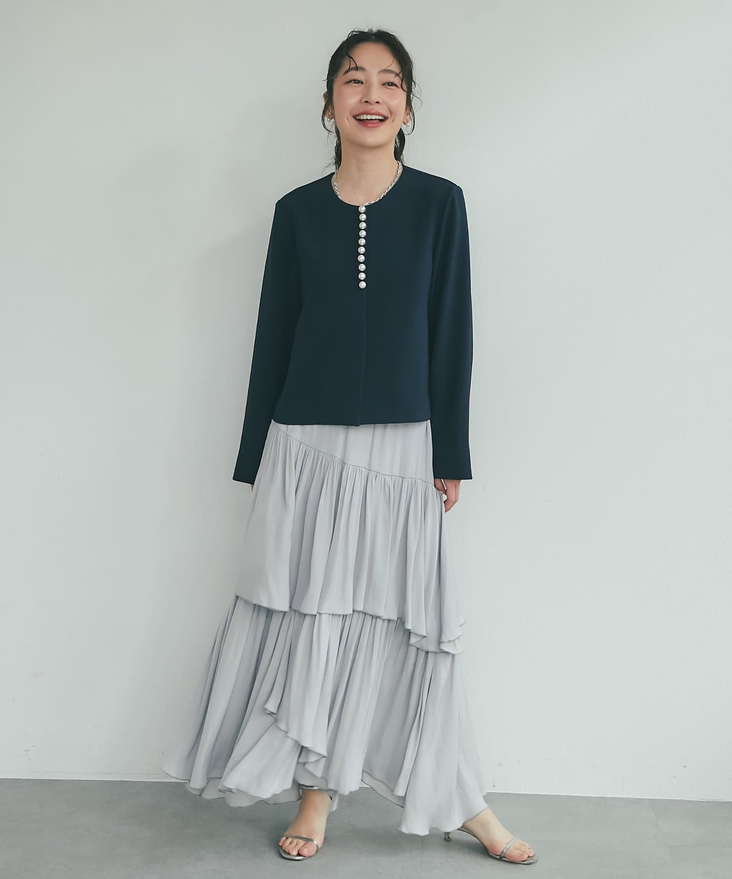 La boutique BonBon(ラブティックボンボン) 【新色追加！miki監修・3サイズあり】イレヘムティアードスカート