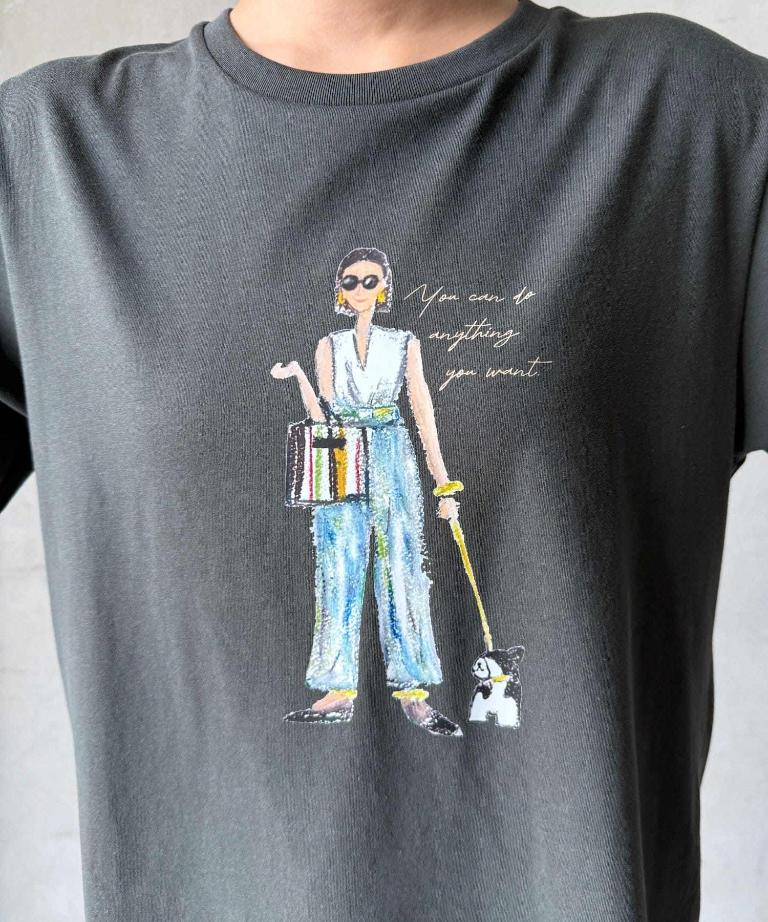 DOUDOU(ドゥドゥ) 【WEB限定】GirlイラストTEE