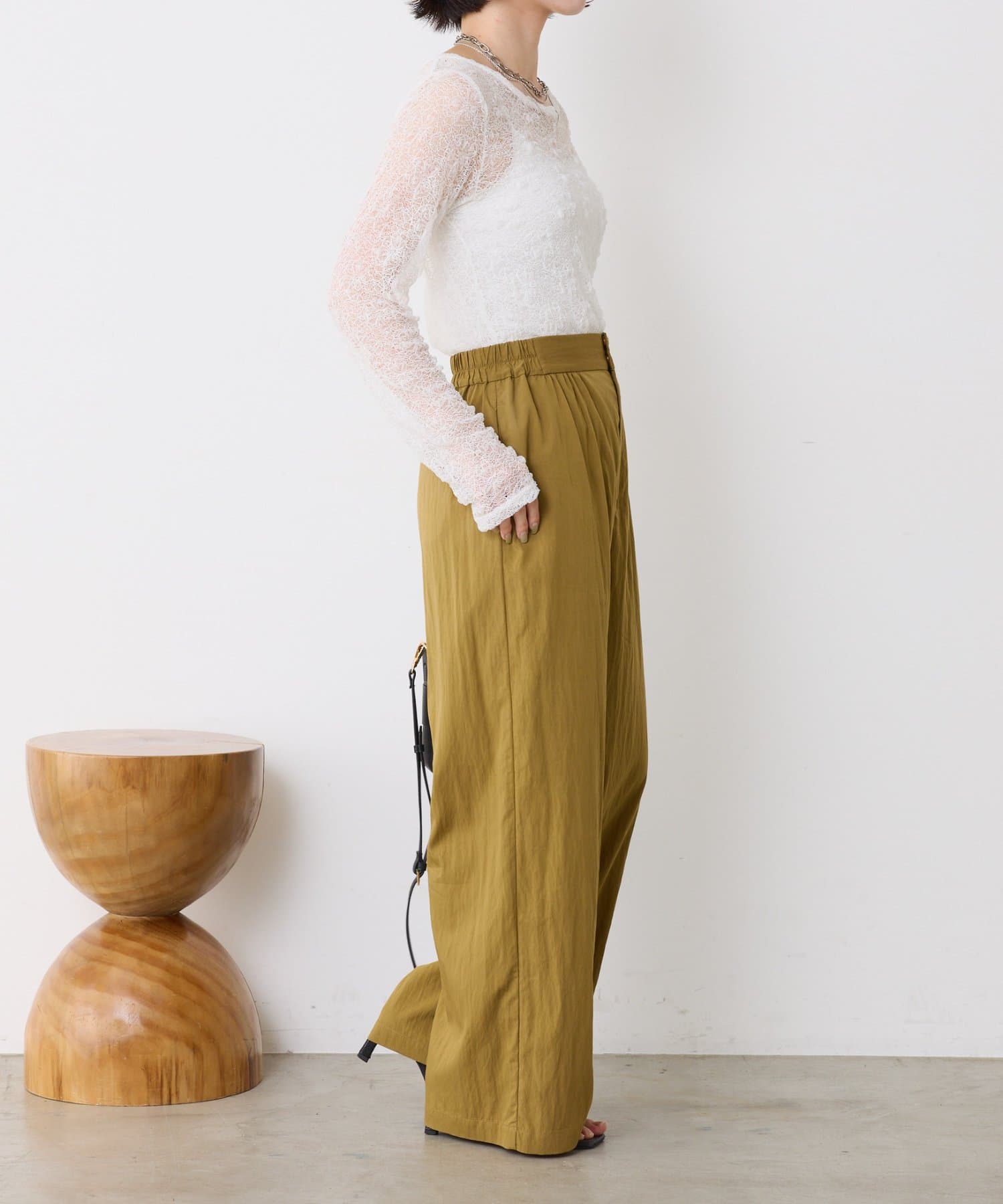 レーヨンナイロンギャザーパンツ | Jena espace merveilleux