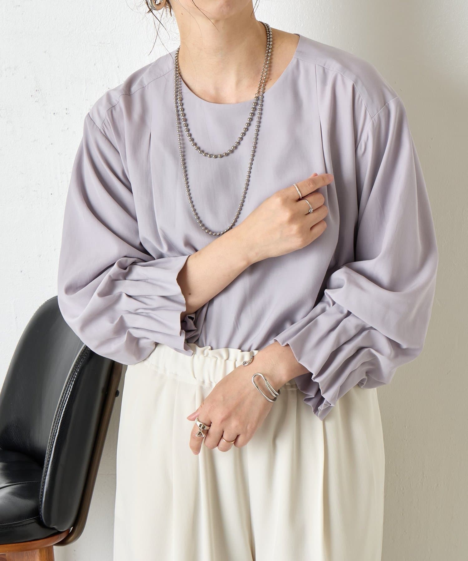Jena　espace merveilleux(ジェナ　エスパスメルヴェイユ) バックタックブラウス
