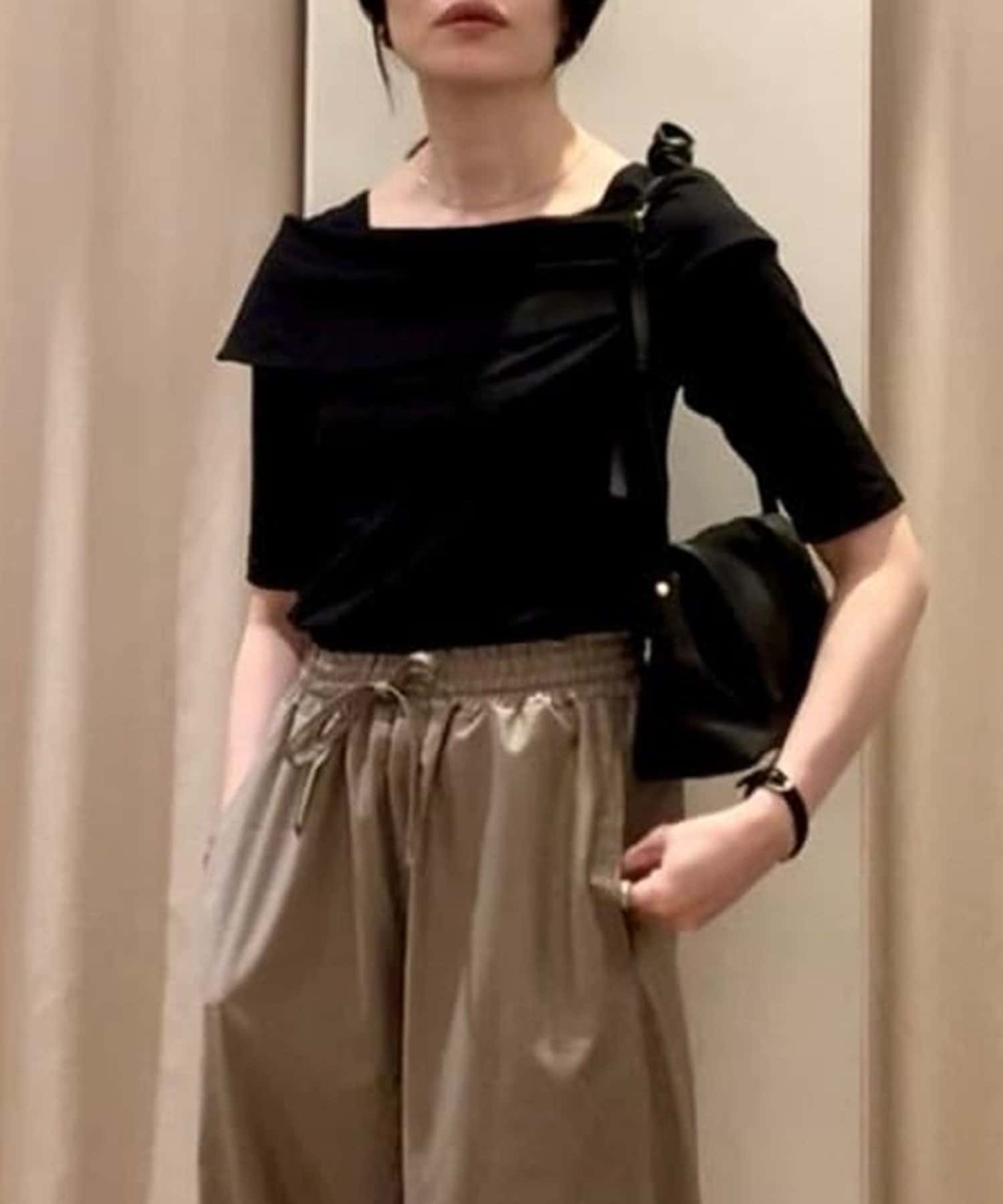 NICE CLAUP / OLIVE des OLIVE OUTLET(ナイスクラップ  / オリーブ デ オリーブ アウトレット) 【natural couture】オフショルデザインカットソーTOPS