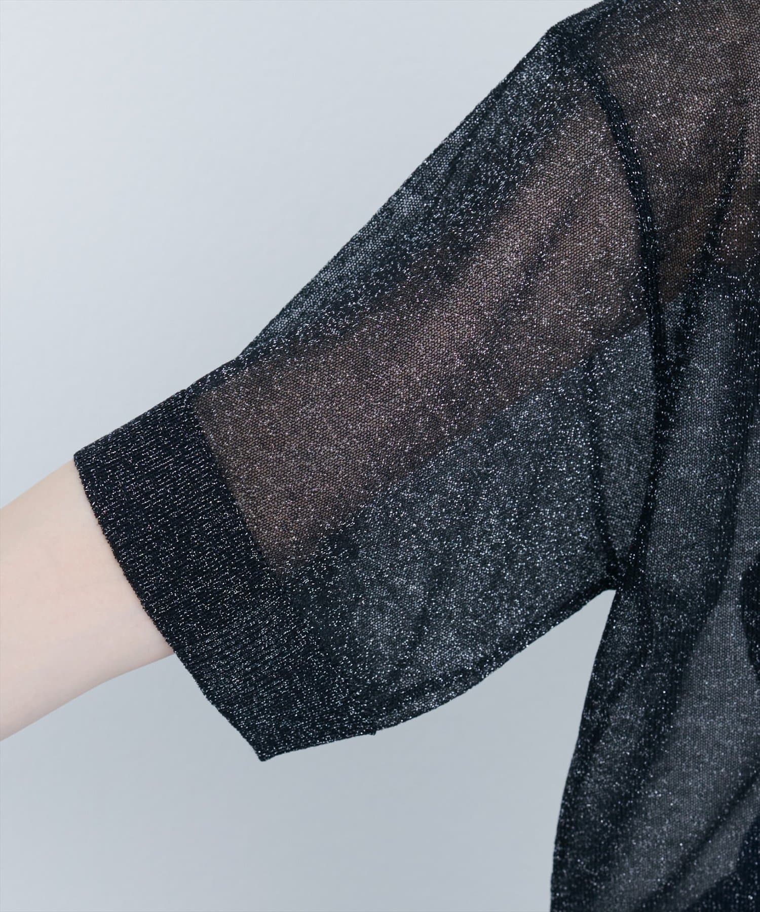 natural couture(ナチュラルクチュール) 【WEB限定】ラメシアーゆるニットプルオーバー