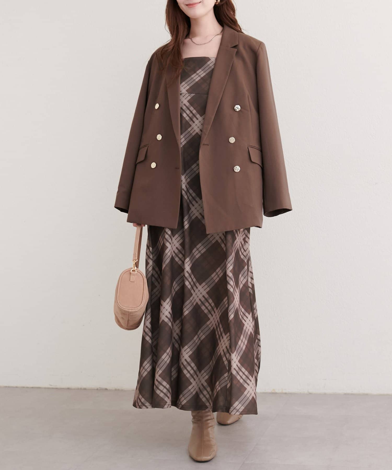 natural couture(ナチュラルクチュール) カットジョーゼットキャミワンピース