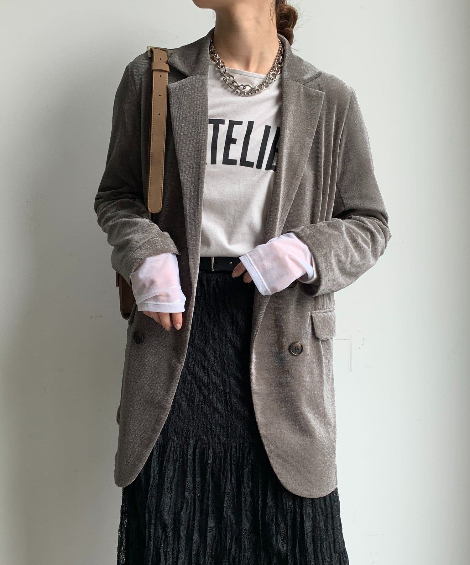 DOUDOU(ドゥドゥ) 【WEB限定】メッシュベロアジャケット