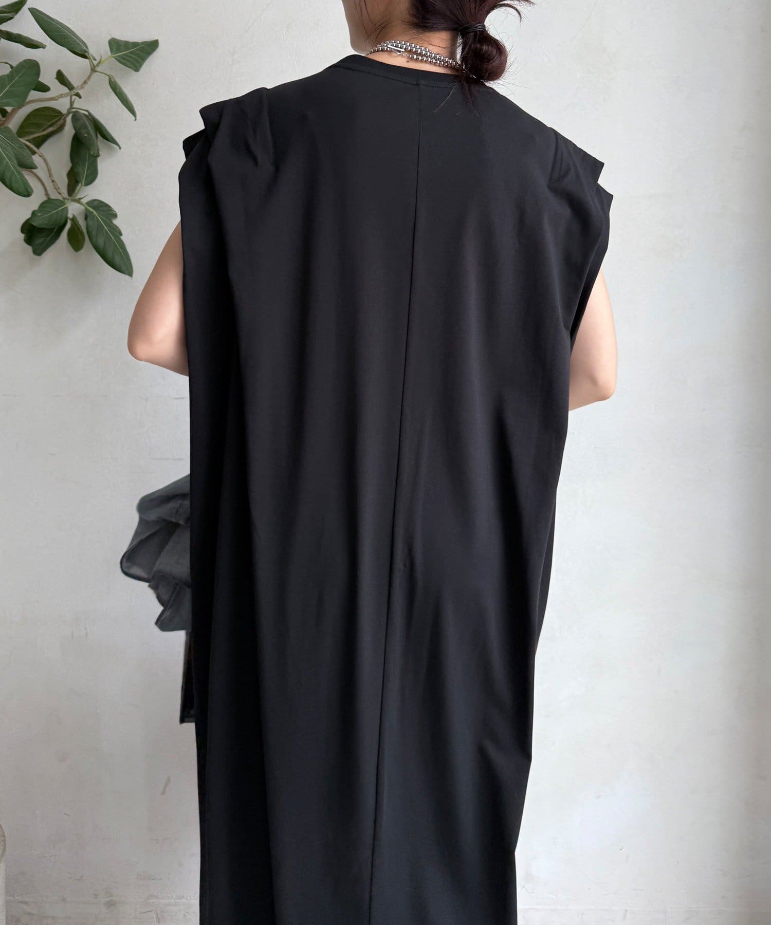 DOUDOU(ドゥドゥ) 【WEB限定】ショルダーデザインワンピース