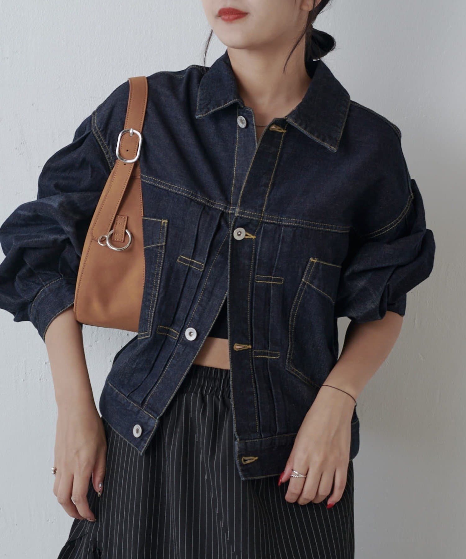 【美品】sacra ボリュームスリーブ デニムジャケット セール】＜SACRA＞ボリュームスリーブ デニムジャケット（デニム