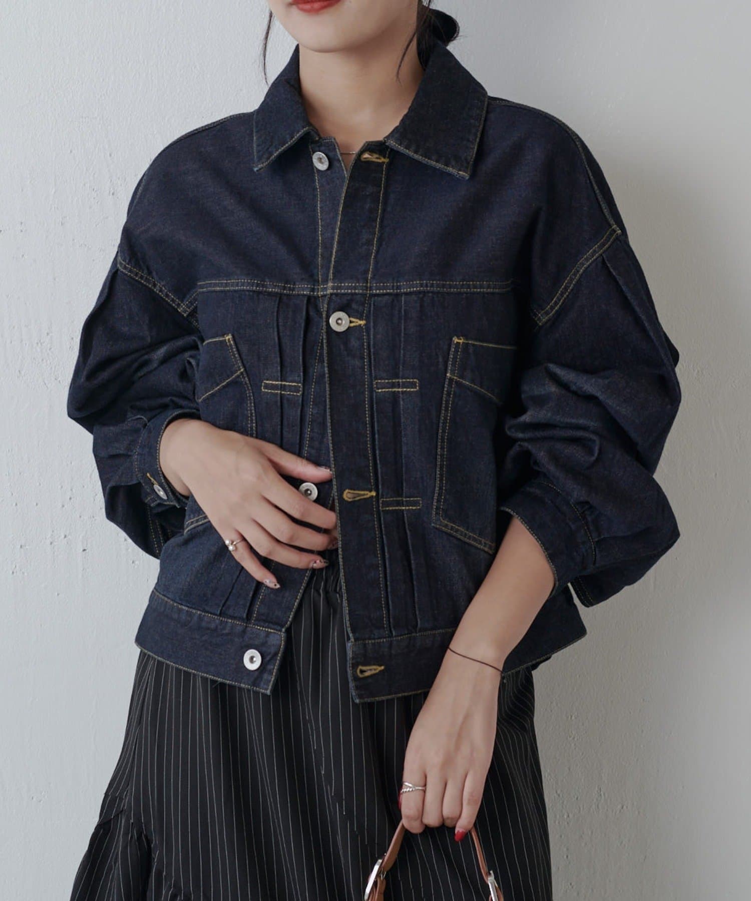 blate ボリュームスリーブデニムジャケット　新品 ボリュームスリーブデニムジャケット | Lui's(ルイス)レディース