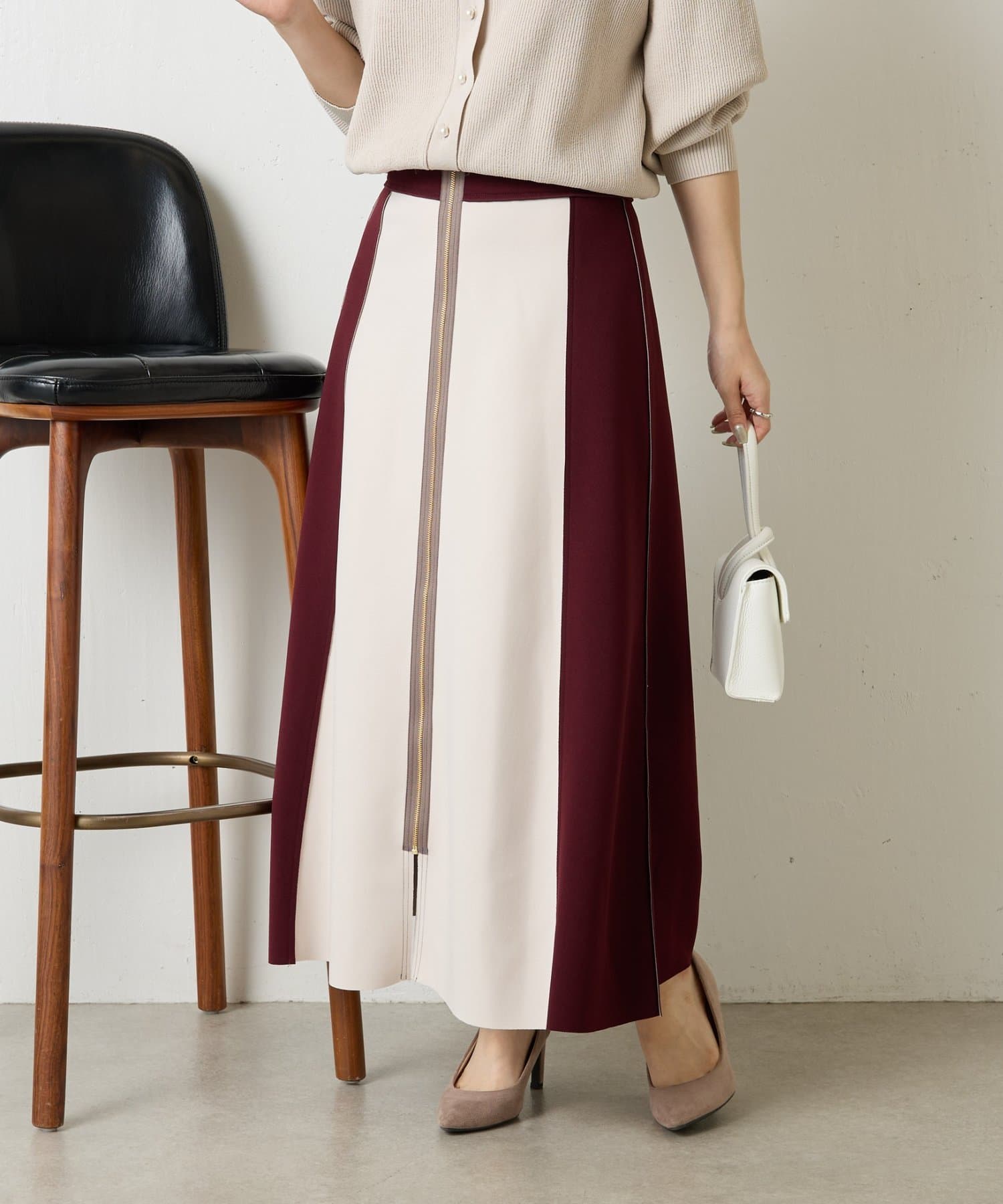 Jena espace merveilleux リバーシブルジッパー付きスカート リバーシブルジップスカート | Jena espace merveilleux(ジェナ