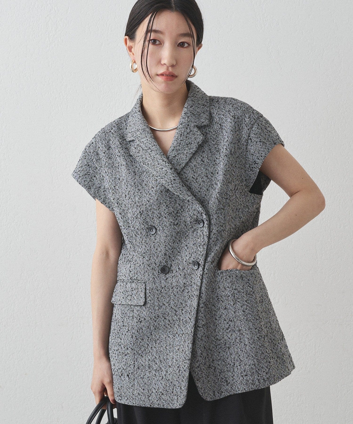 LOUNGEDRESS(ラウンジドレス) キャップスリーブWジレ