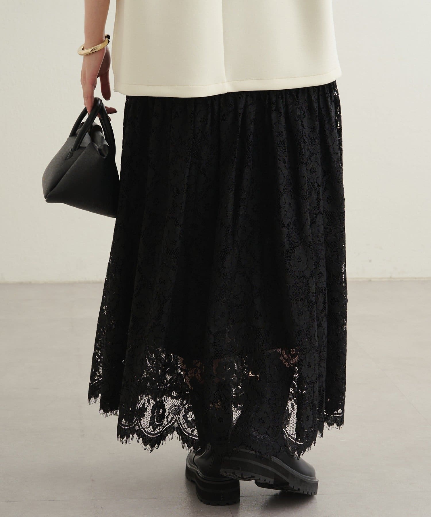 LOUNGEDRESS(ラウンジドレス) ヴィンテージライクレーススカート
