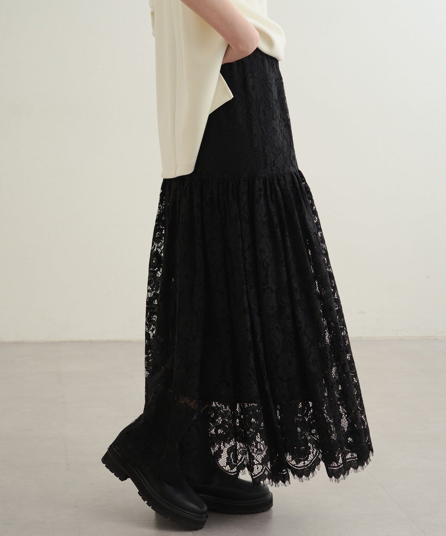 LOUNGEDRESS(ラウンジドレス) ヴィンテージライクレーススカート