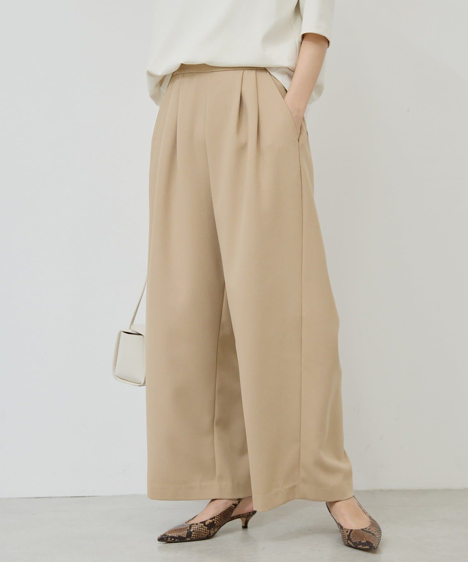 【GALLARDAGALANTE】イージー美脚パンツ　新品タグ付き GALLARDAGALANTE｜イージータックワイドパンツ | Rakuten
