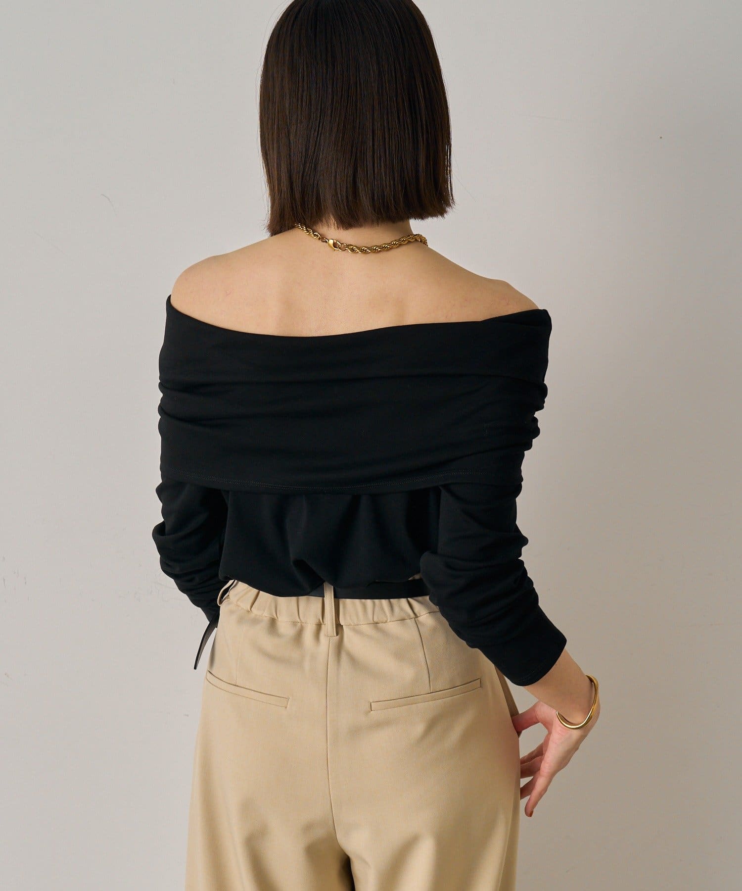 LOUNGEDRESS(ラウンジドレス) オフショルシャーリングカットソー