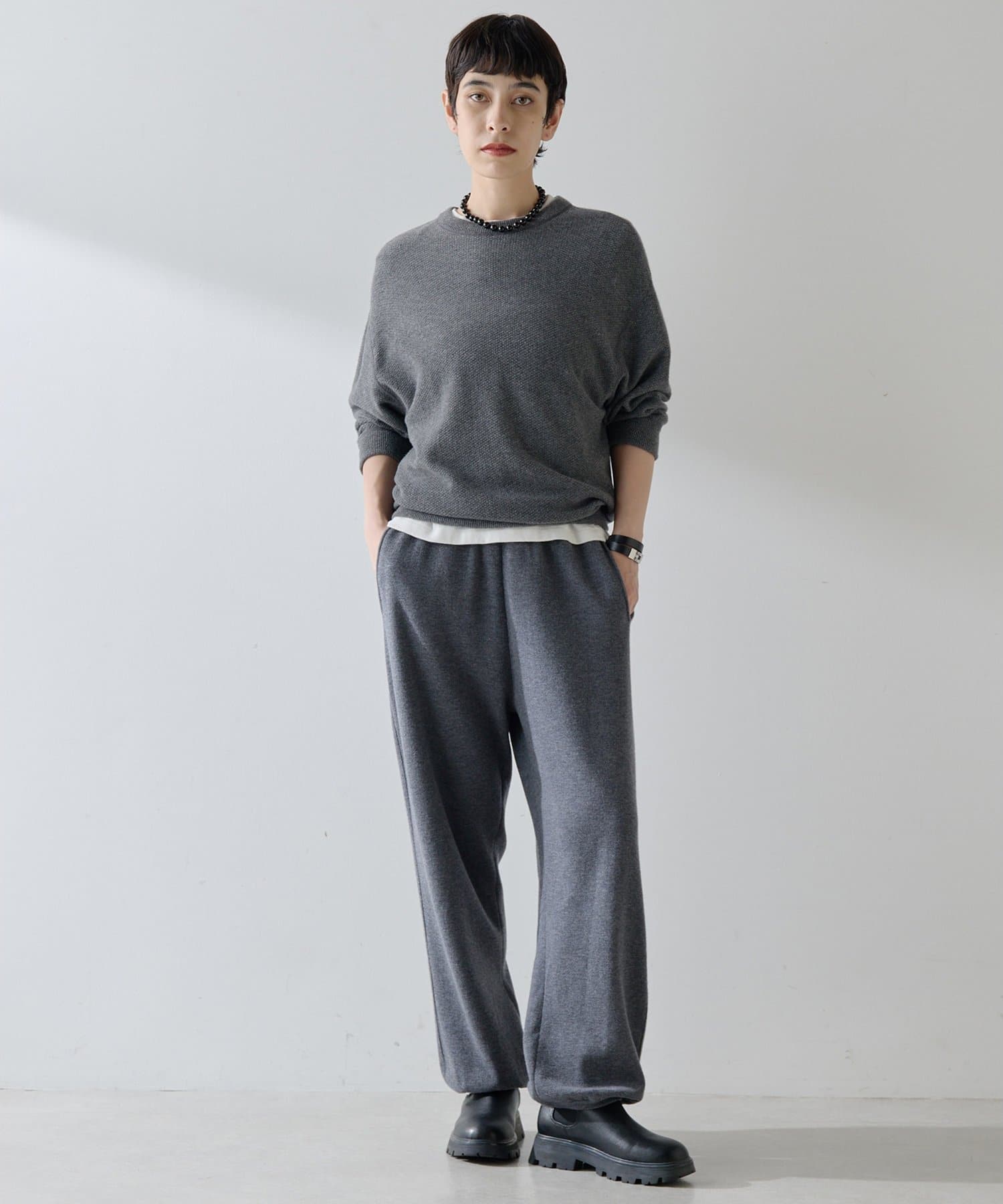 Whim Gazette 【GEMINI】ニットパンツ グレー F Whim Gazette｜【GEMINI】ニットパンツ | Rakuten Fashion(楽天